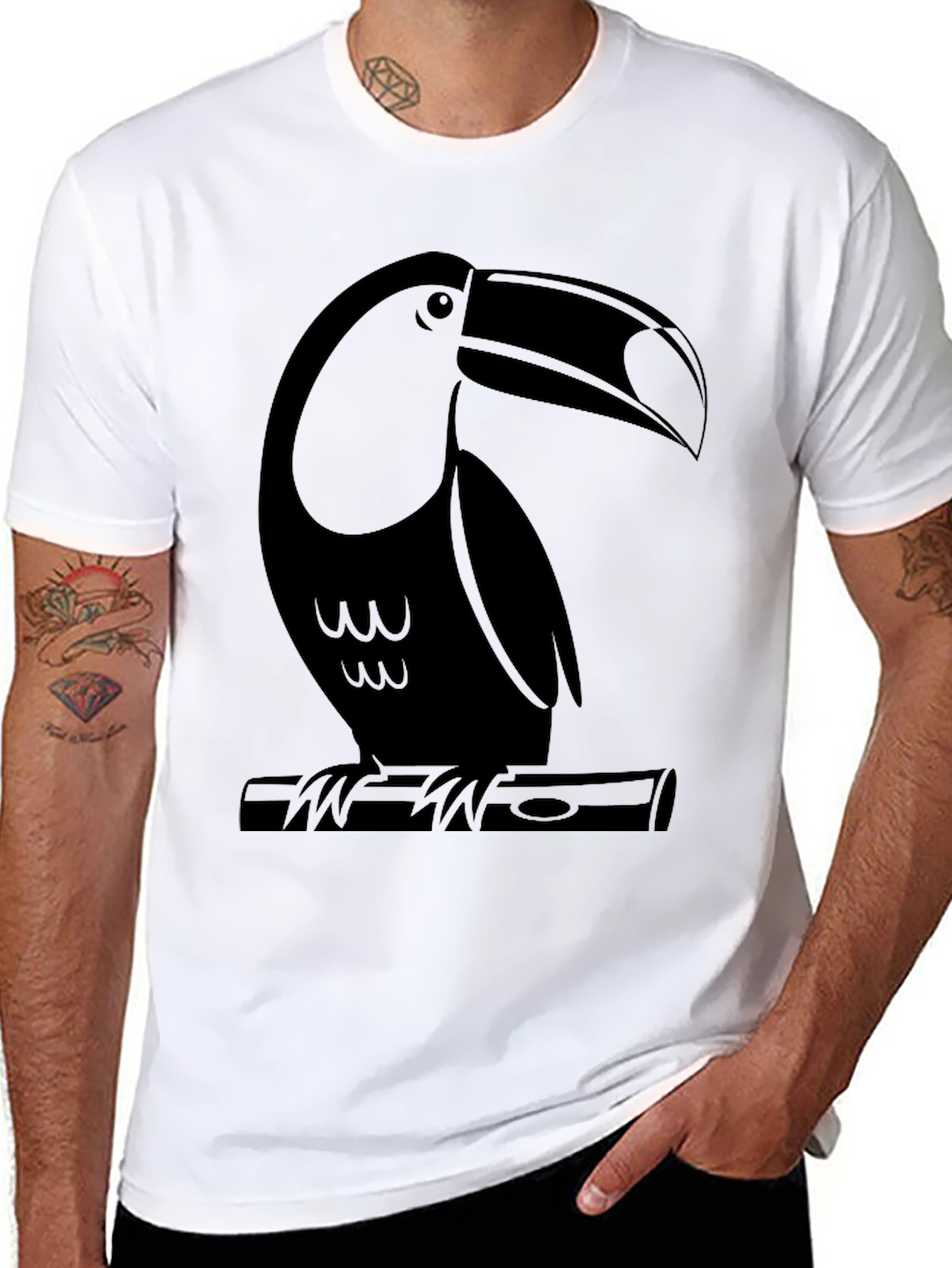Toucan Graphic T-Shirt - Black