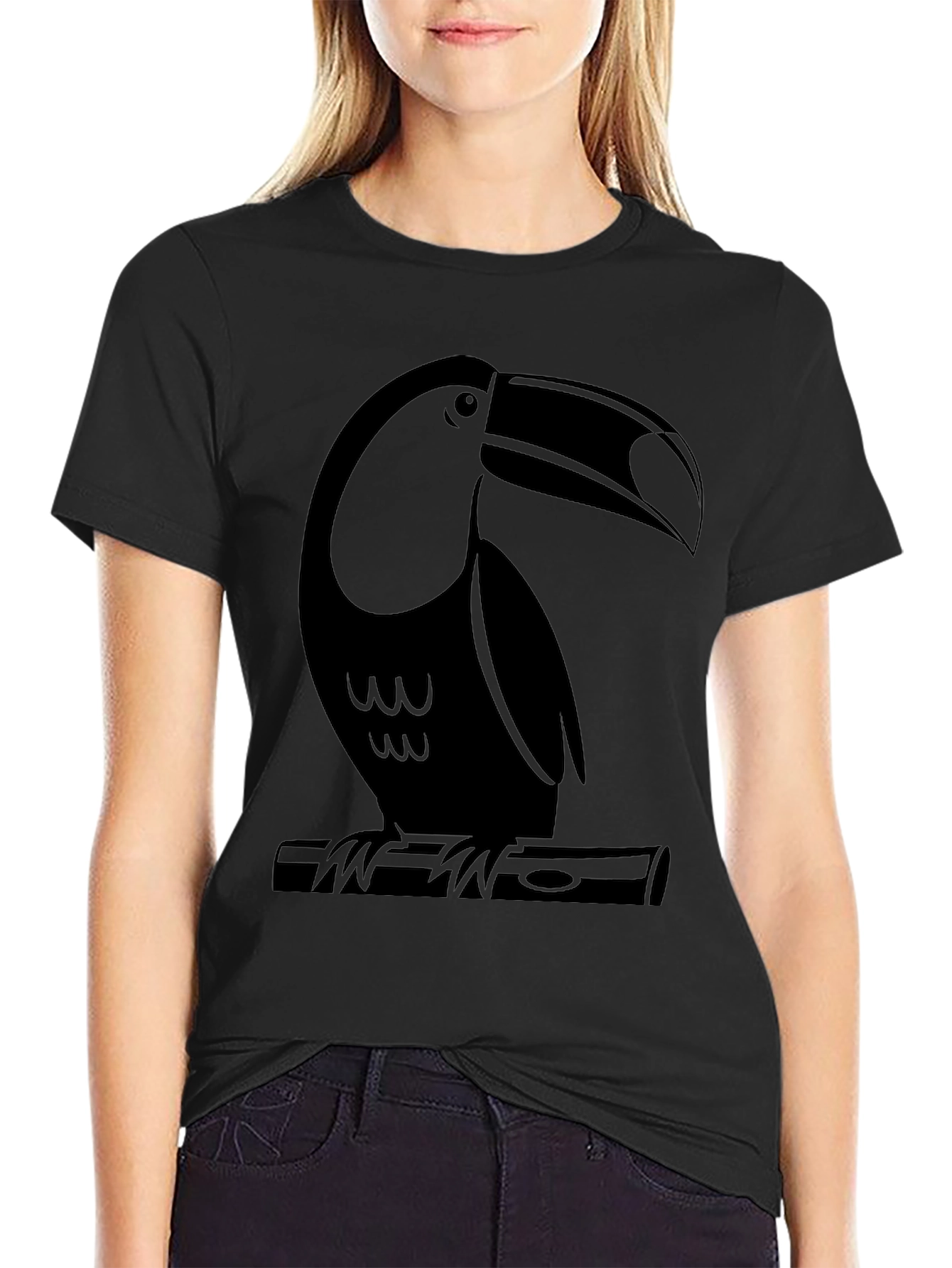 Toucan Graphic T-Shirt - Black