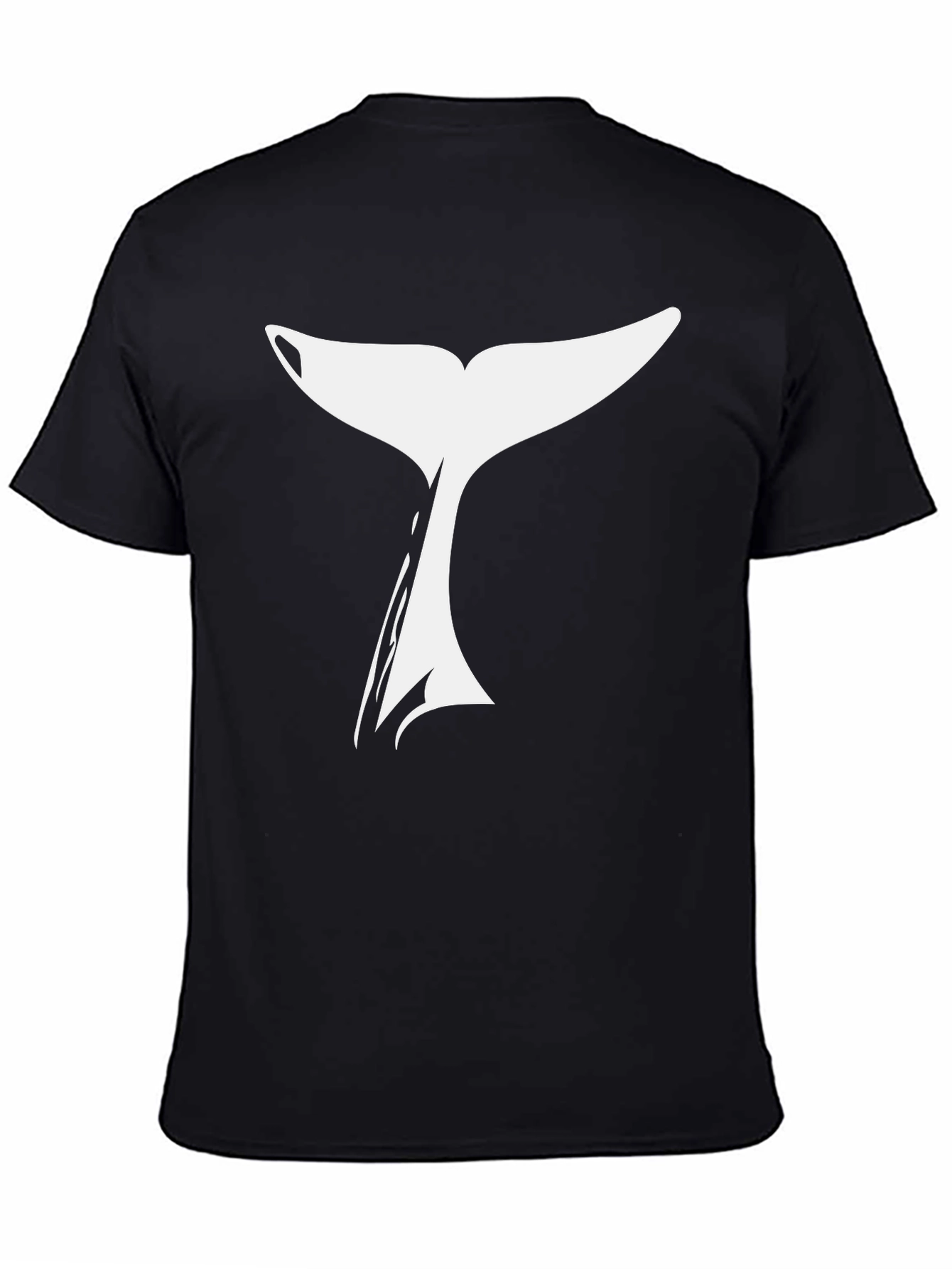 Whale Tail Graphic T-Shirt - Black