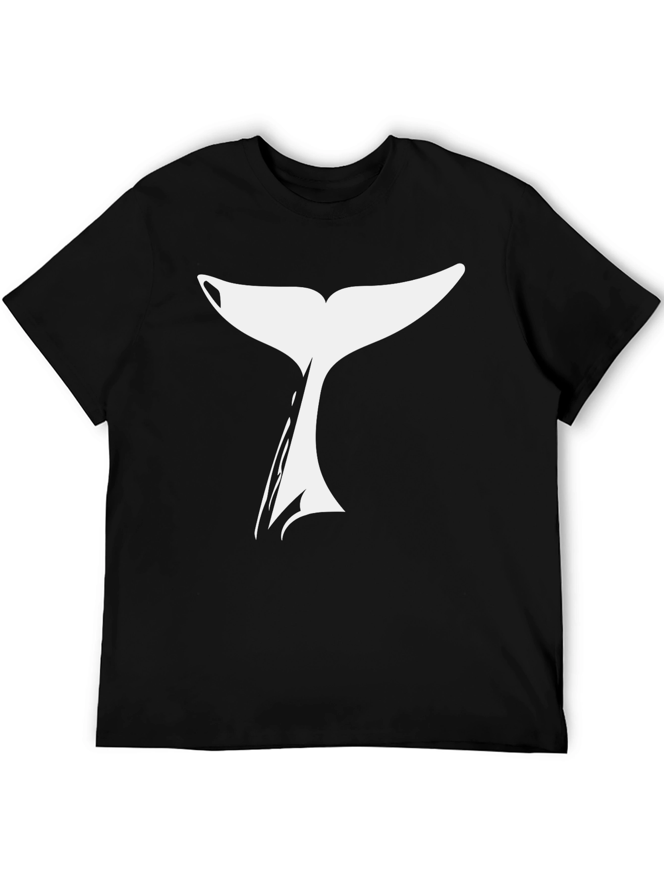 Whale Tail Graphic T-Shirt - Black
