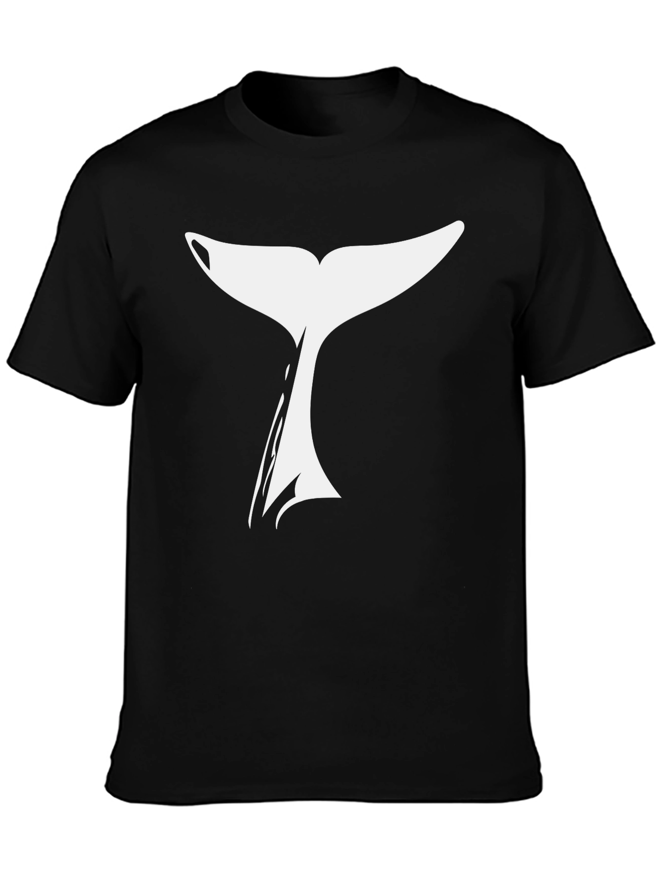 Whale Tail Graphic T-Shirt - Black
