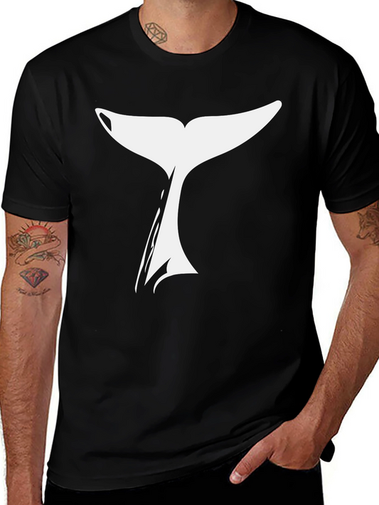 Whale Tail Graphic T-Shirt - Black
