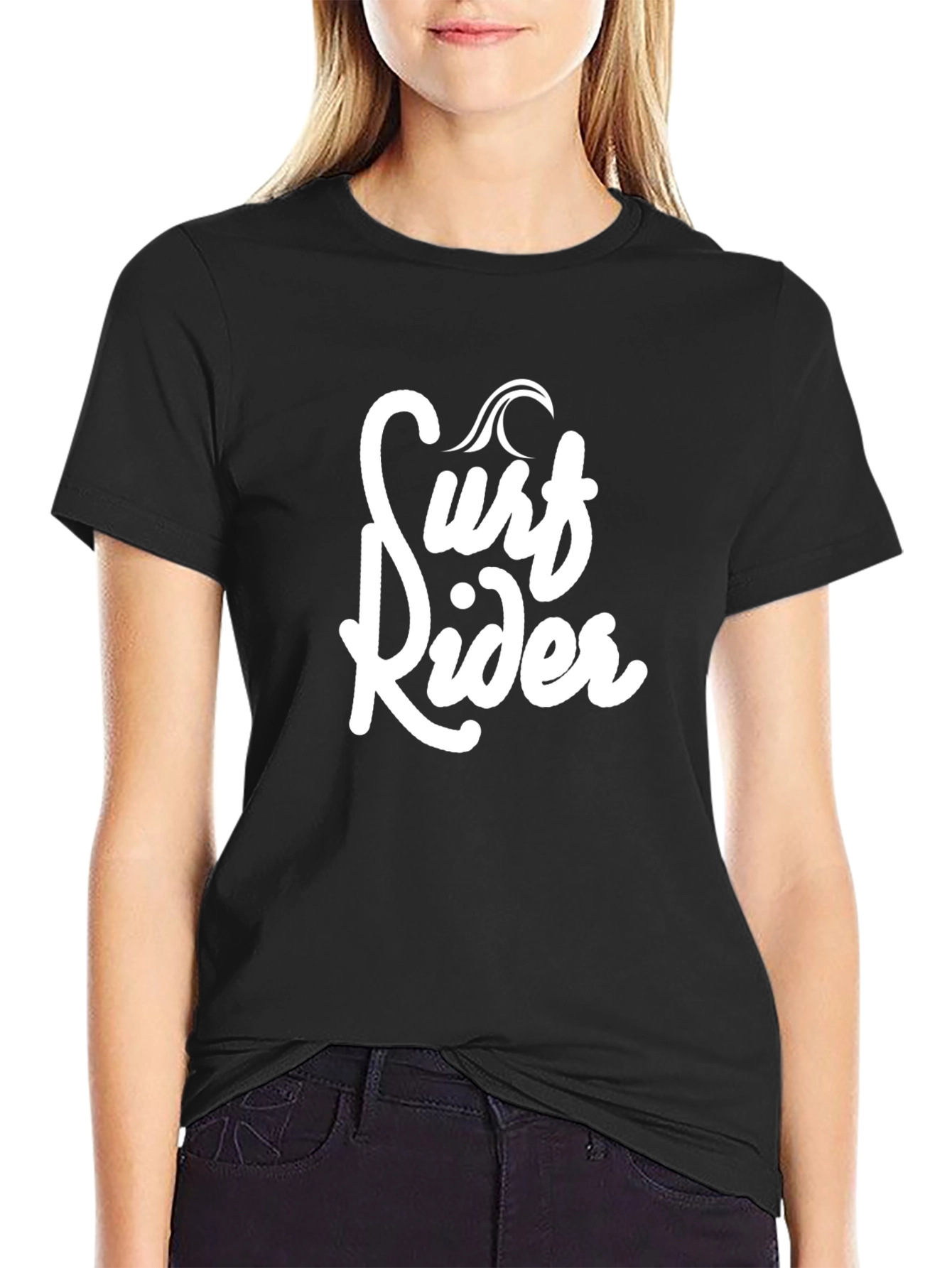 Surf Rider Graphic Black T-Shirt