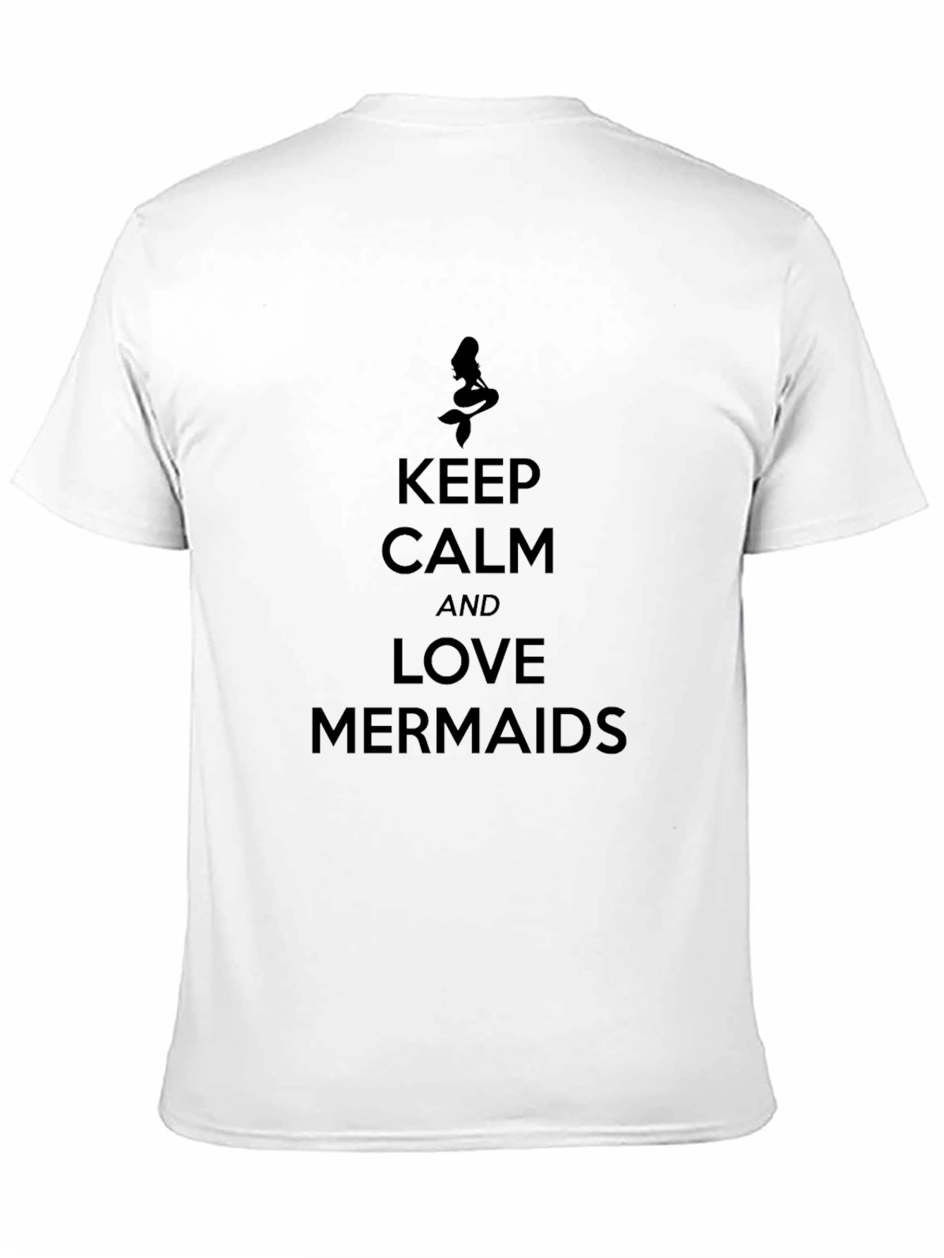 Keep Calm and Love Mermaids Black Graphic Tee
