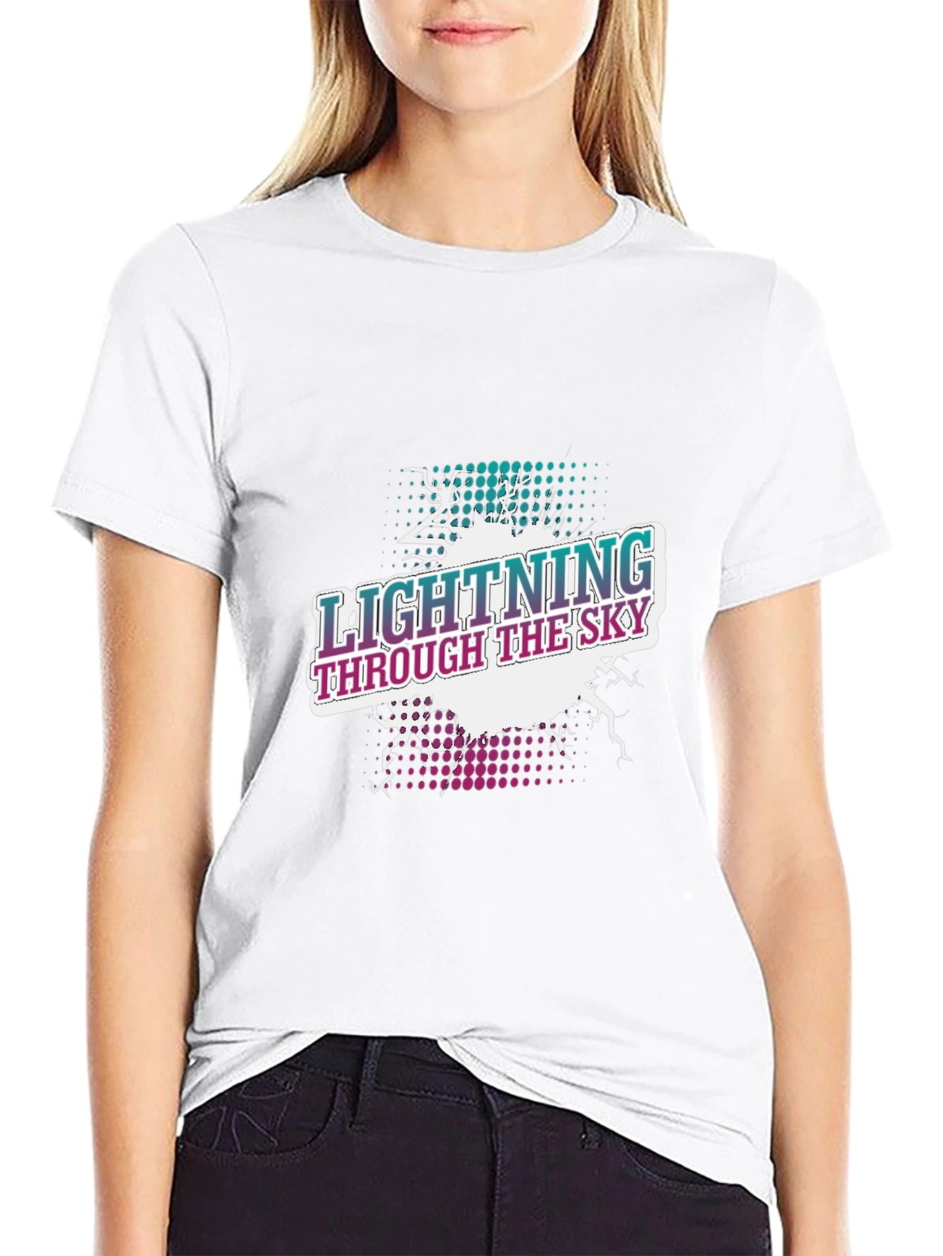 Lightning Through the Sky Graphic Tee - Black