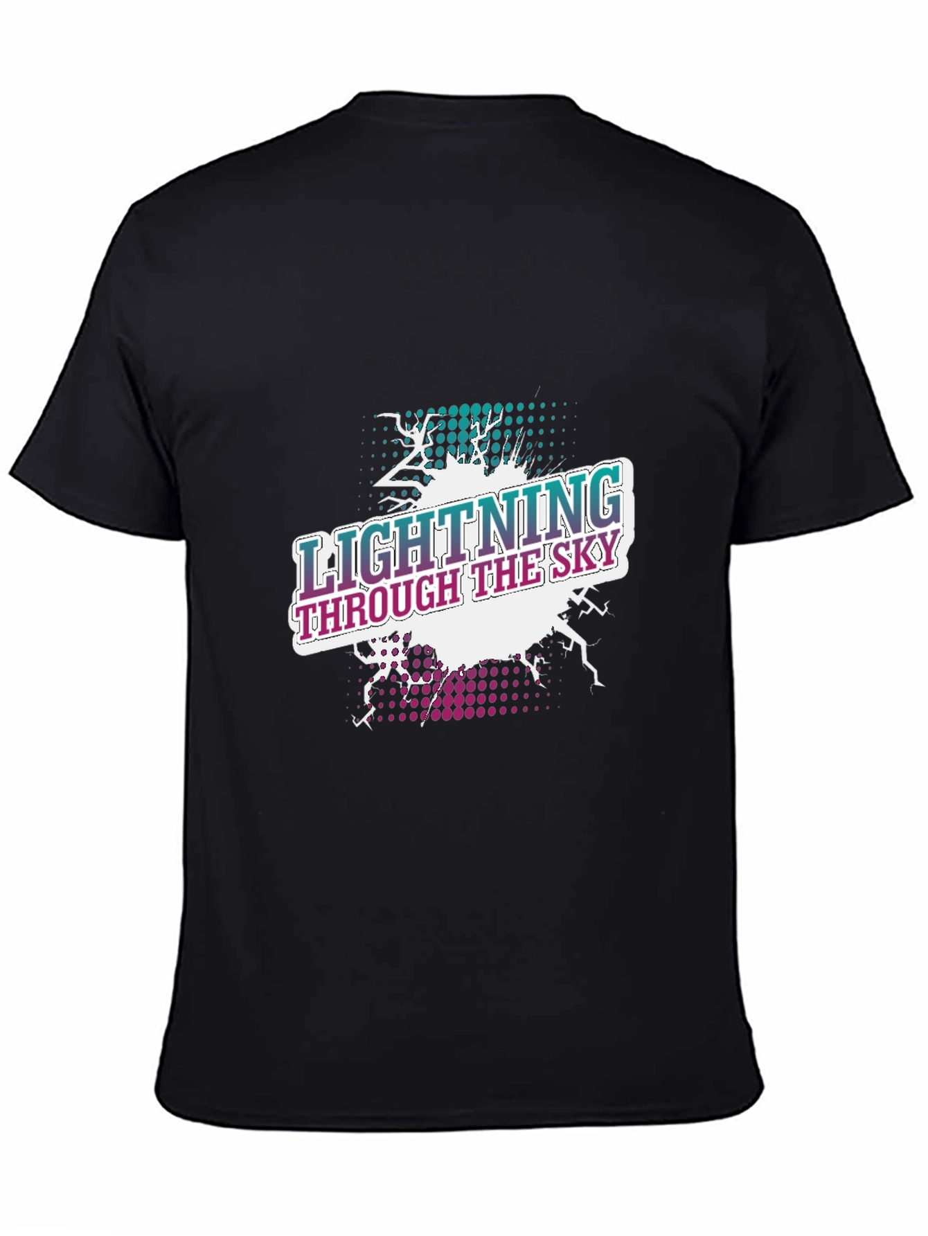 Lightning Through the Sky Graphic Tee - Black