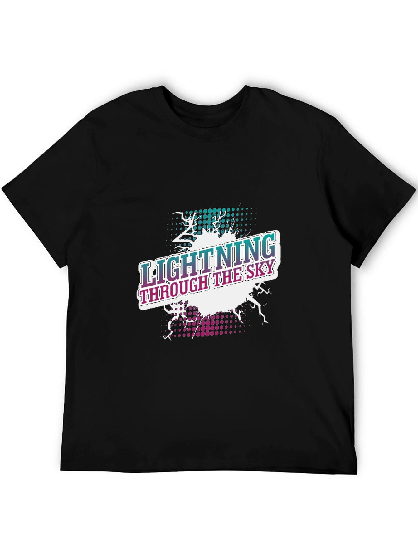Lightning Through the Sky Graphic Tee - Black