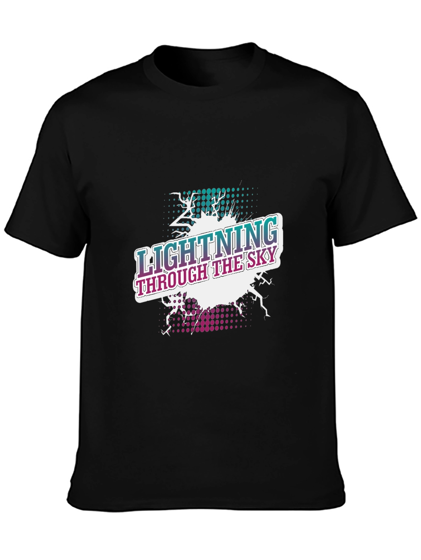 Lightning Through the Sky Graphic Tee - Black