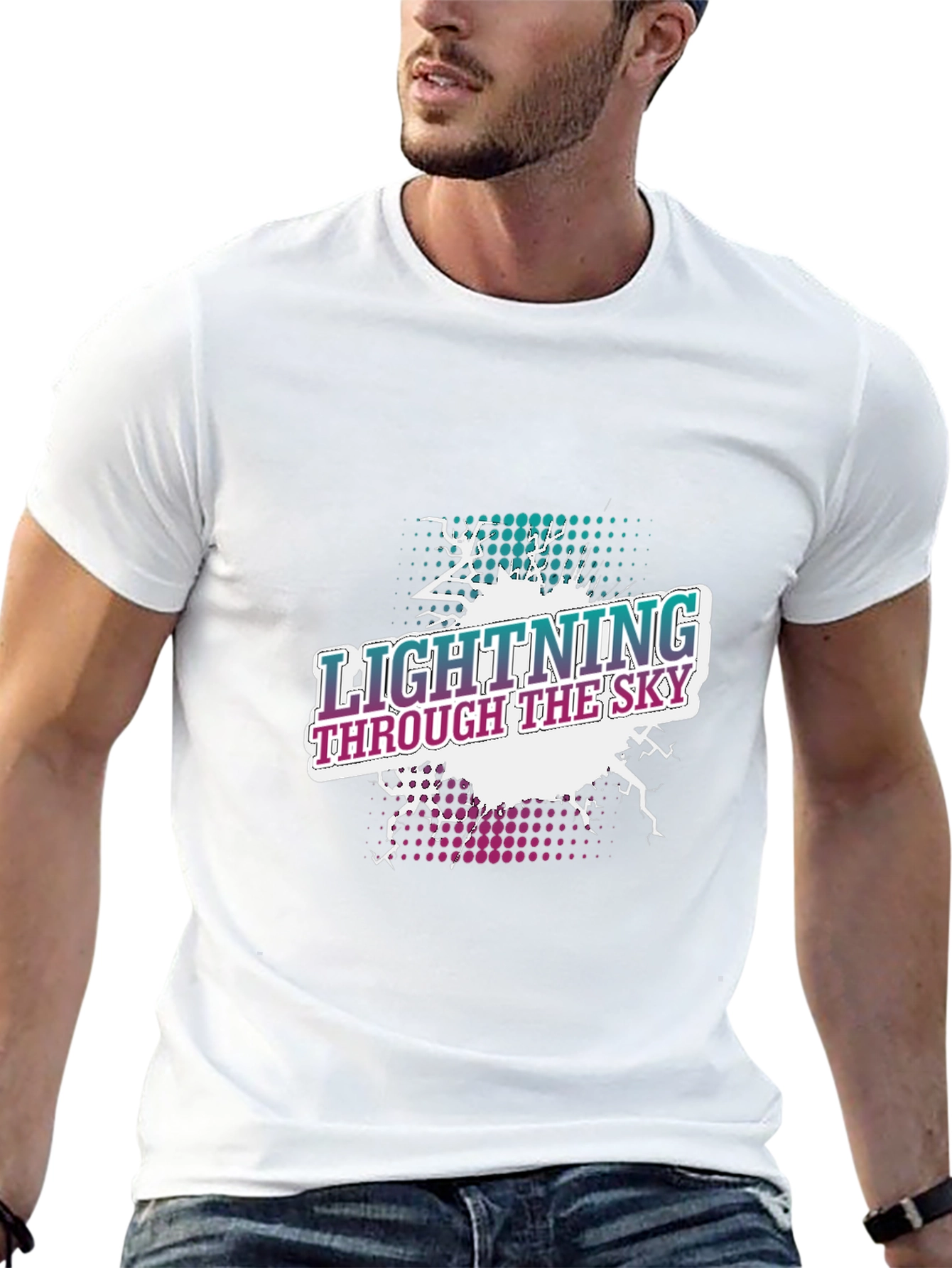 Lightning Through the Sky Graphic Tee - Black