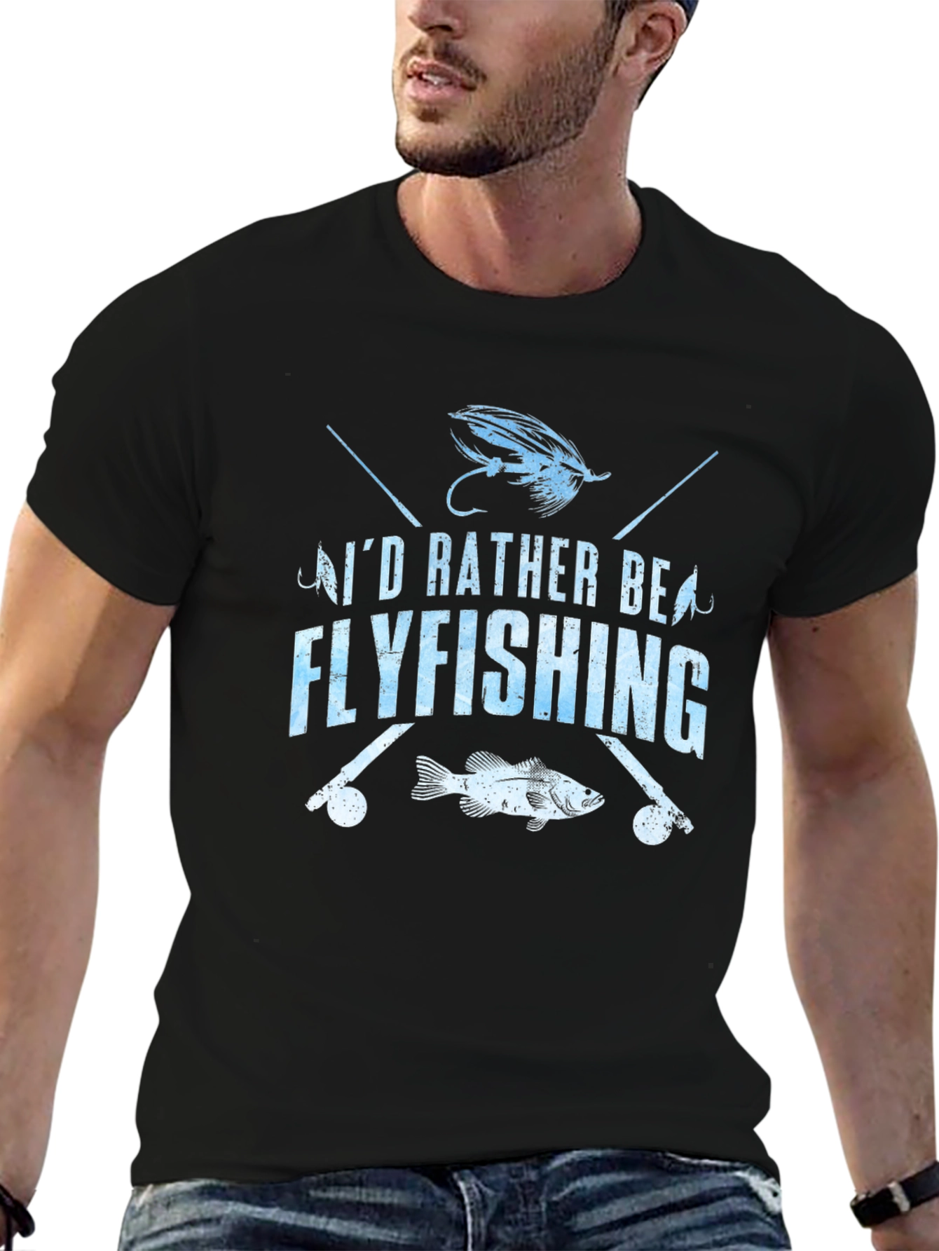 Fly Fishing T-Shirt - Id Rather Be Flyfishing