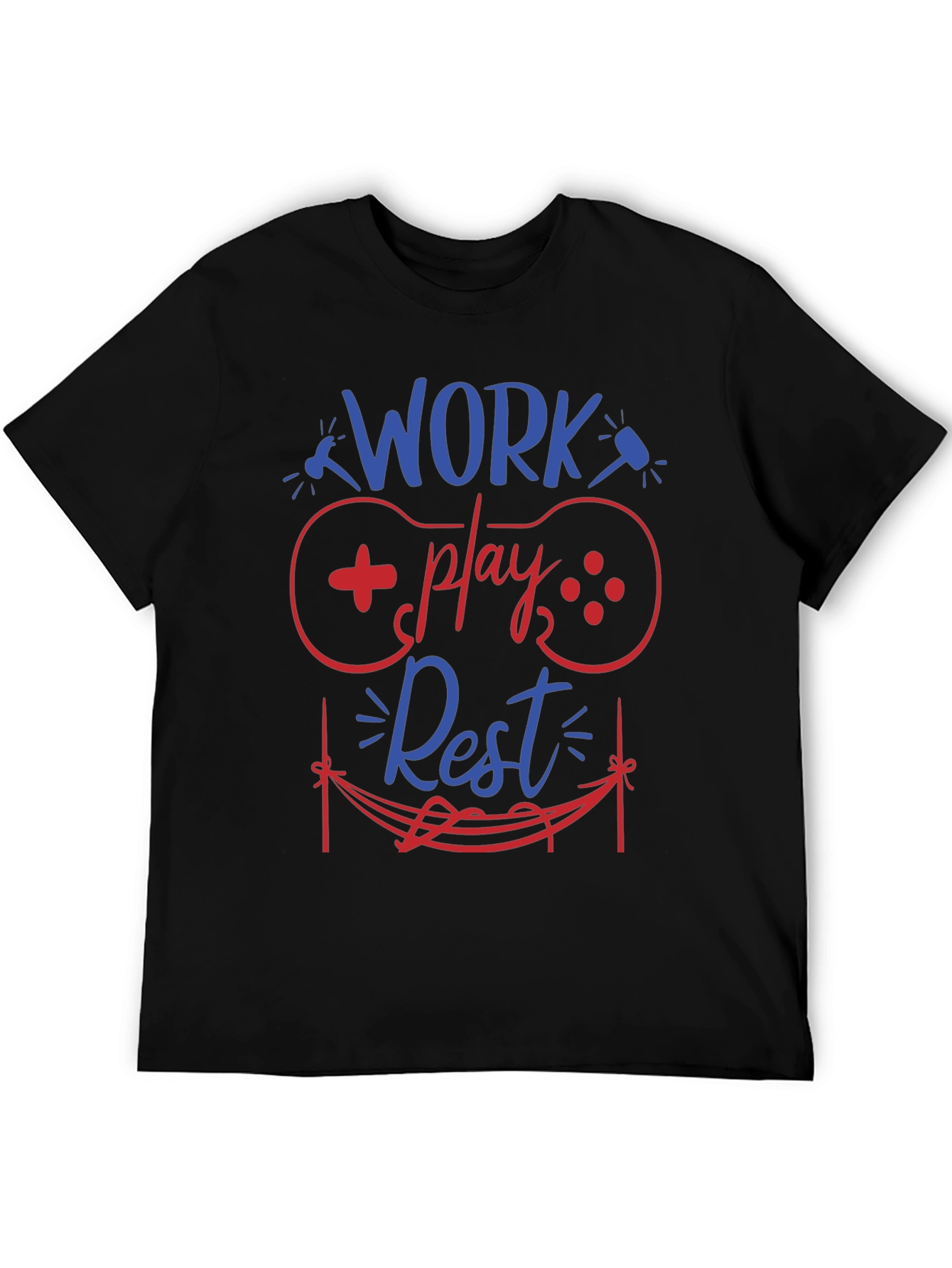 Work Play Rest Gamer Graphic T-Shirt