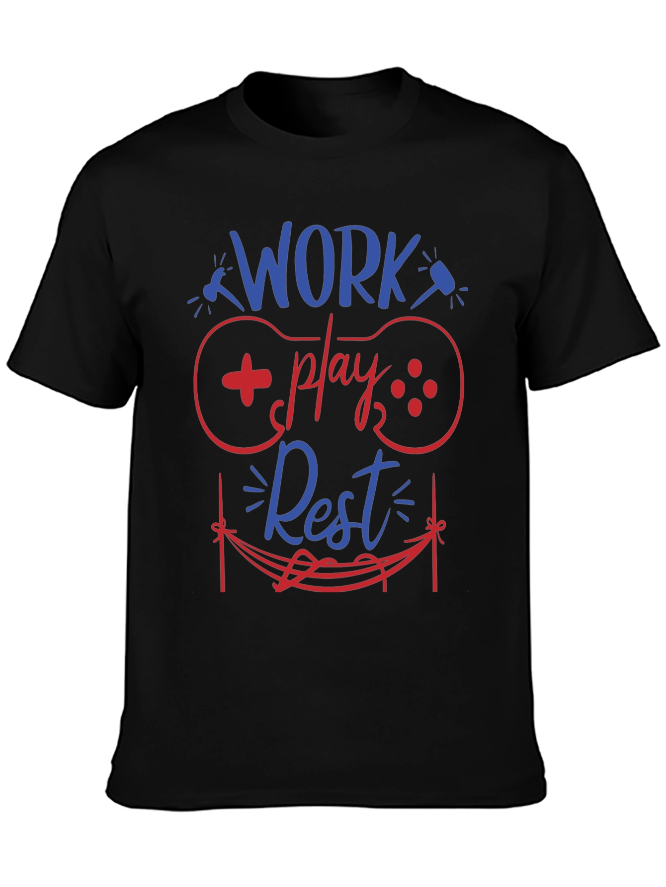 Work Play Rest Gamer Graphic T-Shirt