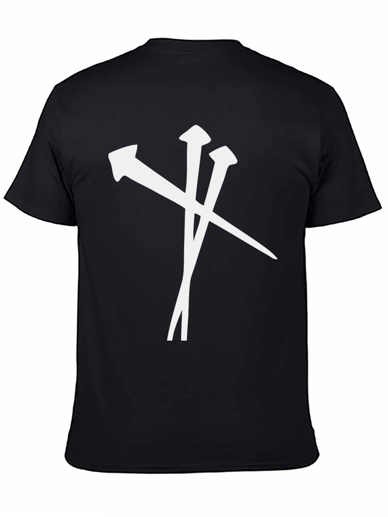 Nail Cross Graphic T-Shirt - Black