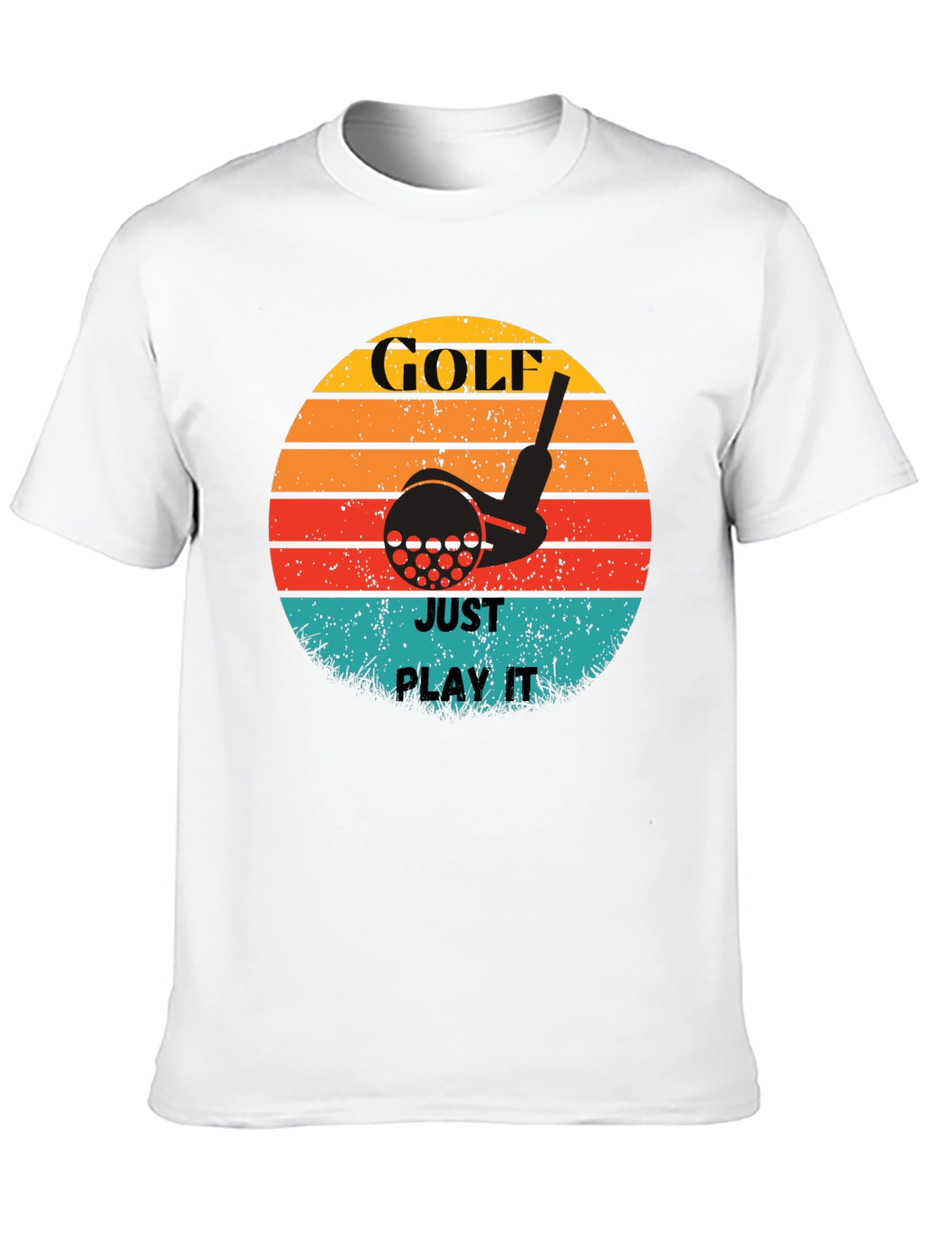Golf Just Play It Retro Graphic Tee
