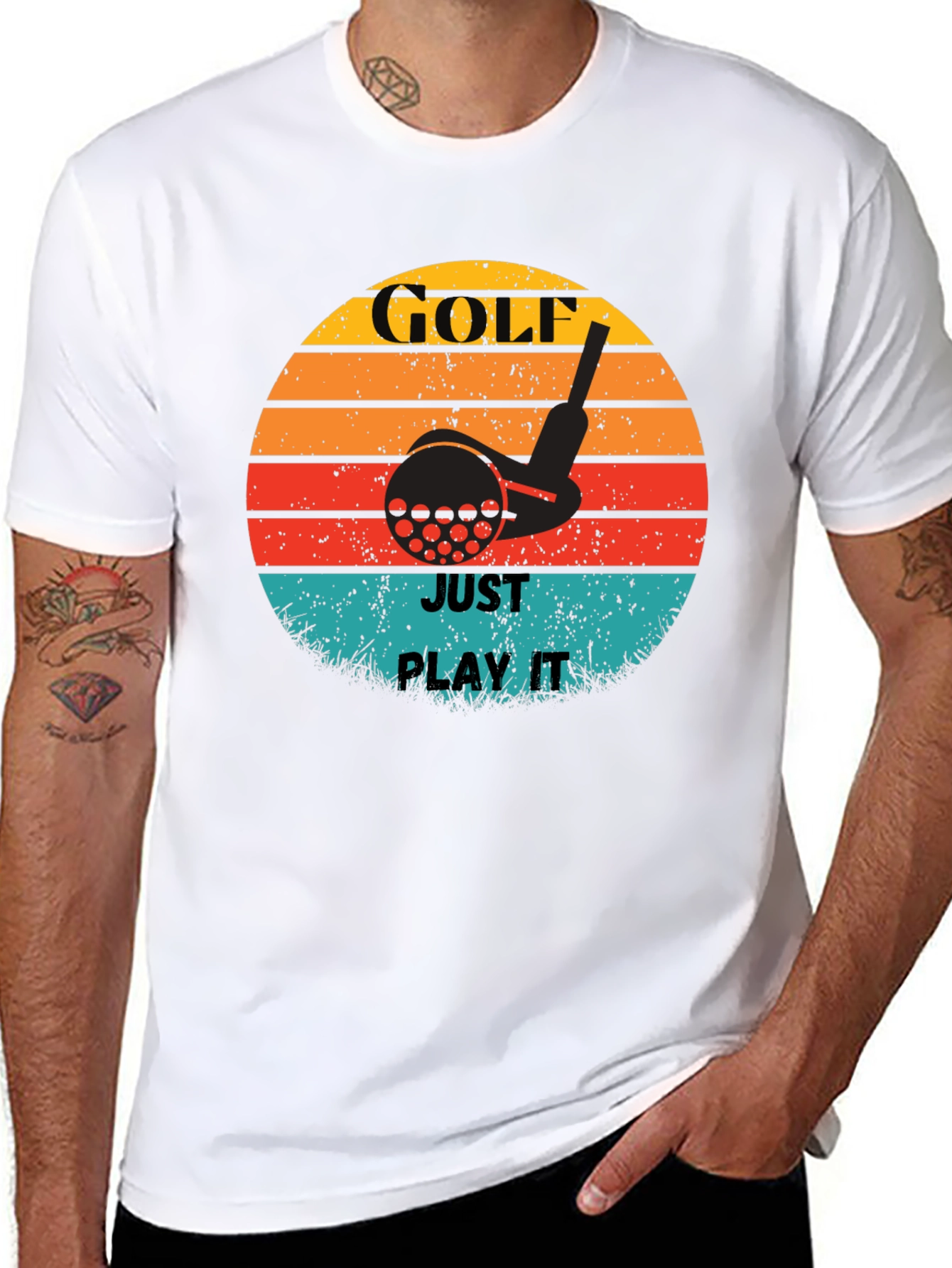 Golf Just Play It Retro Graphic Tee