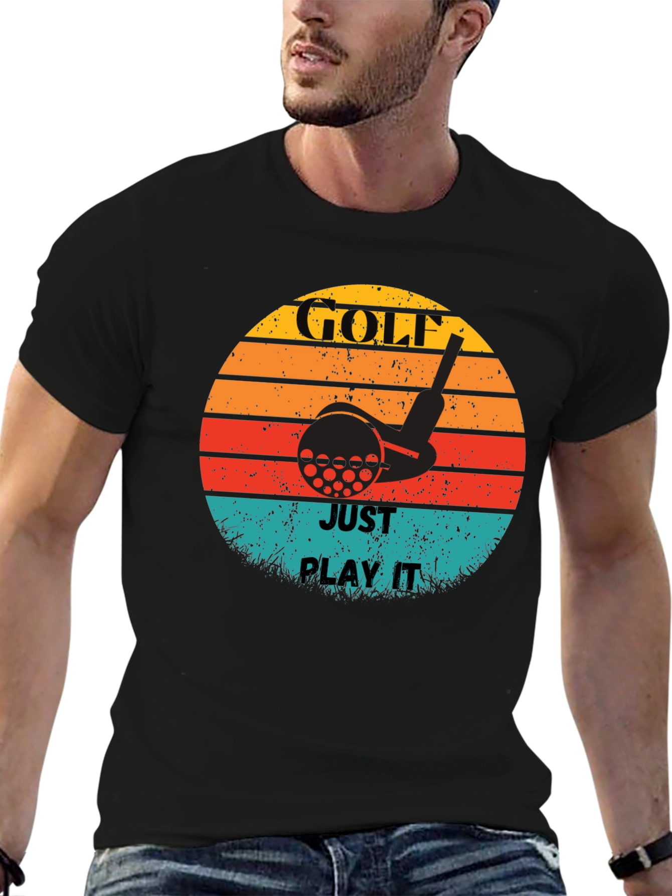 Golf Just Play It Retro Graphic Tee