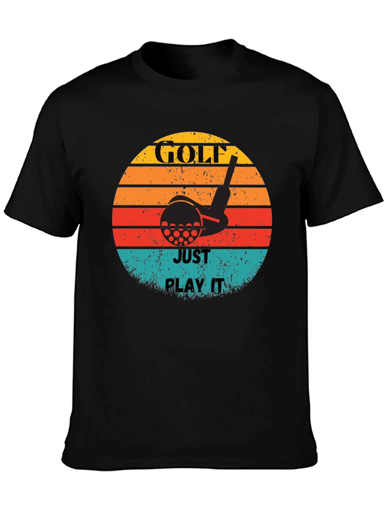 Golf Just Play It Retro Graphic Tee