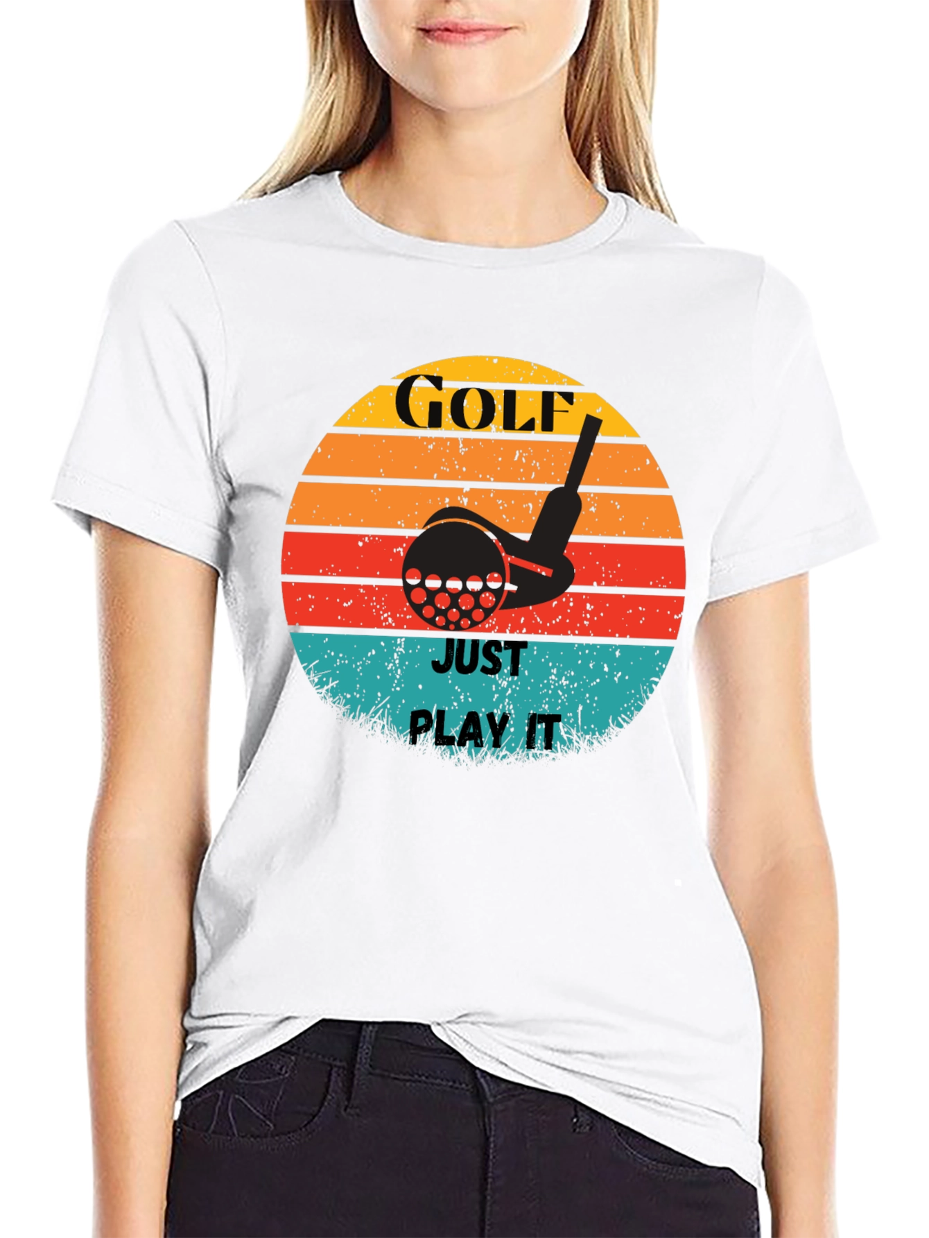 Golf Just Play It Retro Graphic Tee