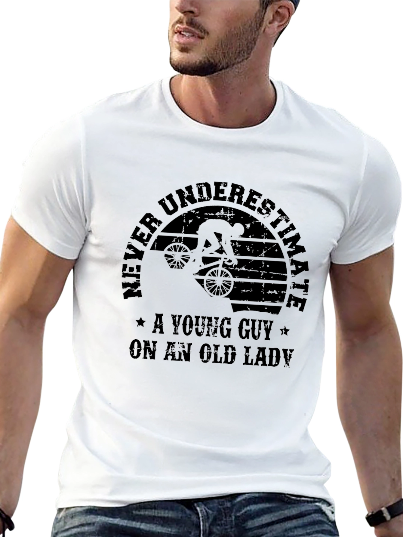Never Underestimate an Old Lady Funny T-Shirt