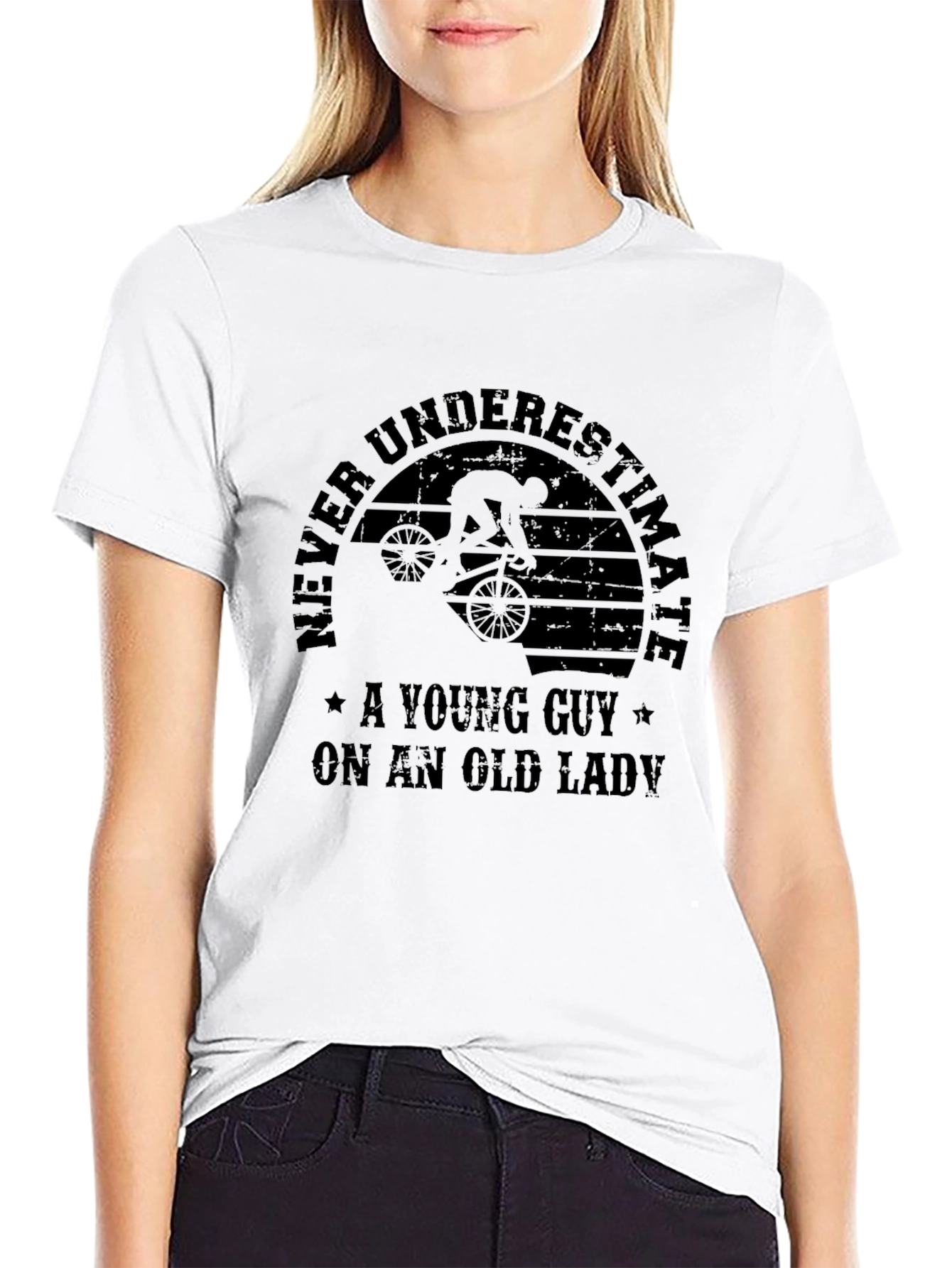 Never Underestimate an Old Lady Funny T-Shirt