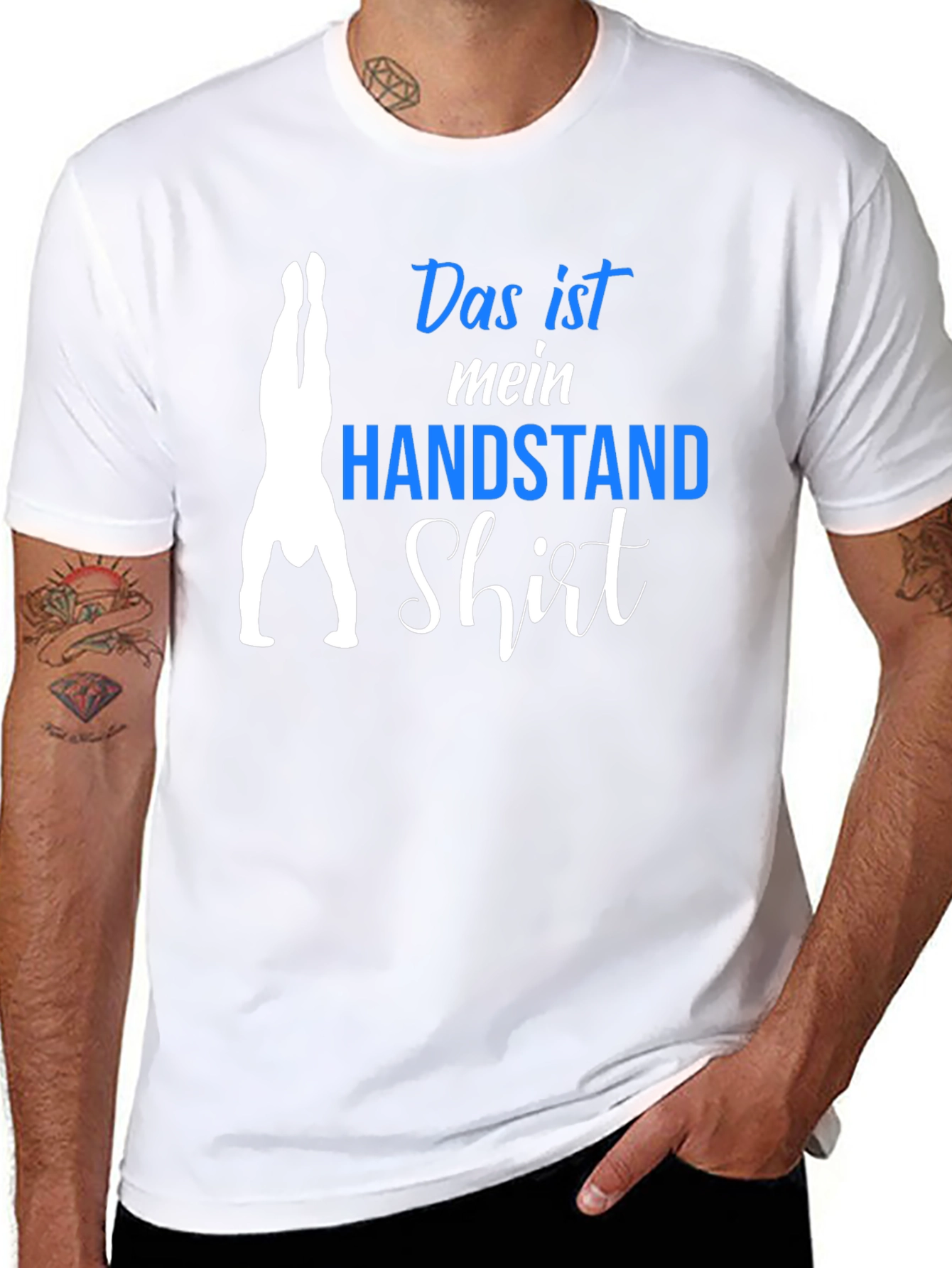 Handstand Shirt - Mens Black Graphic Tee