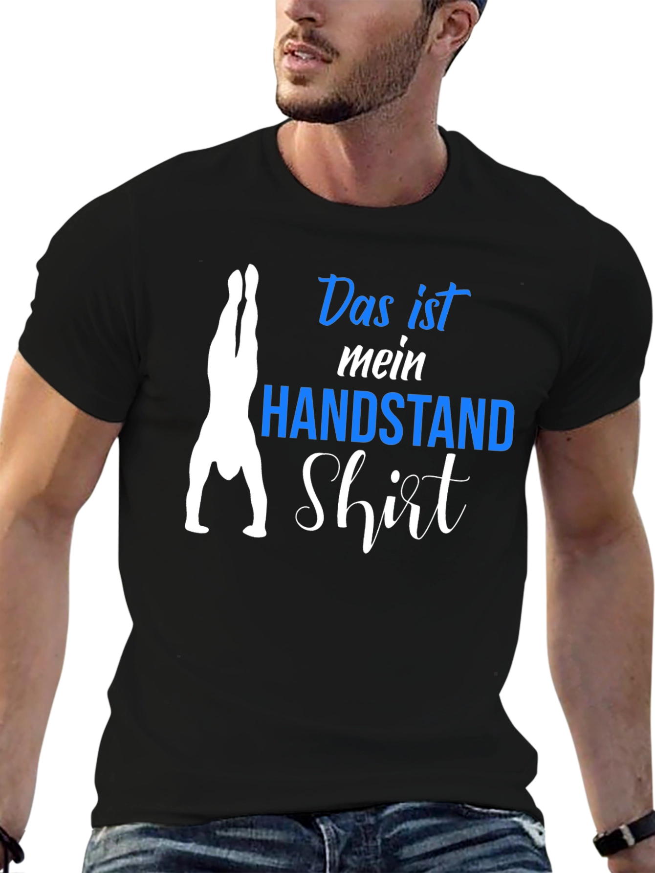 Handstand Shirt - Mens Black Graphic Tee