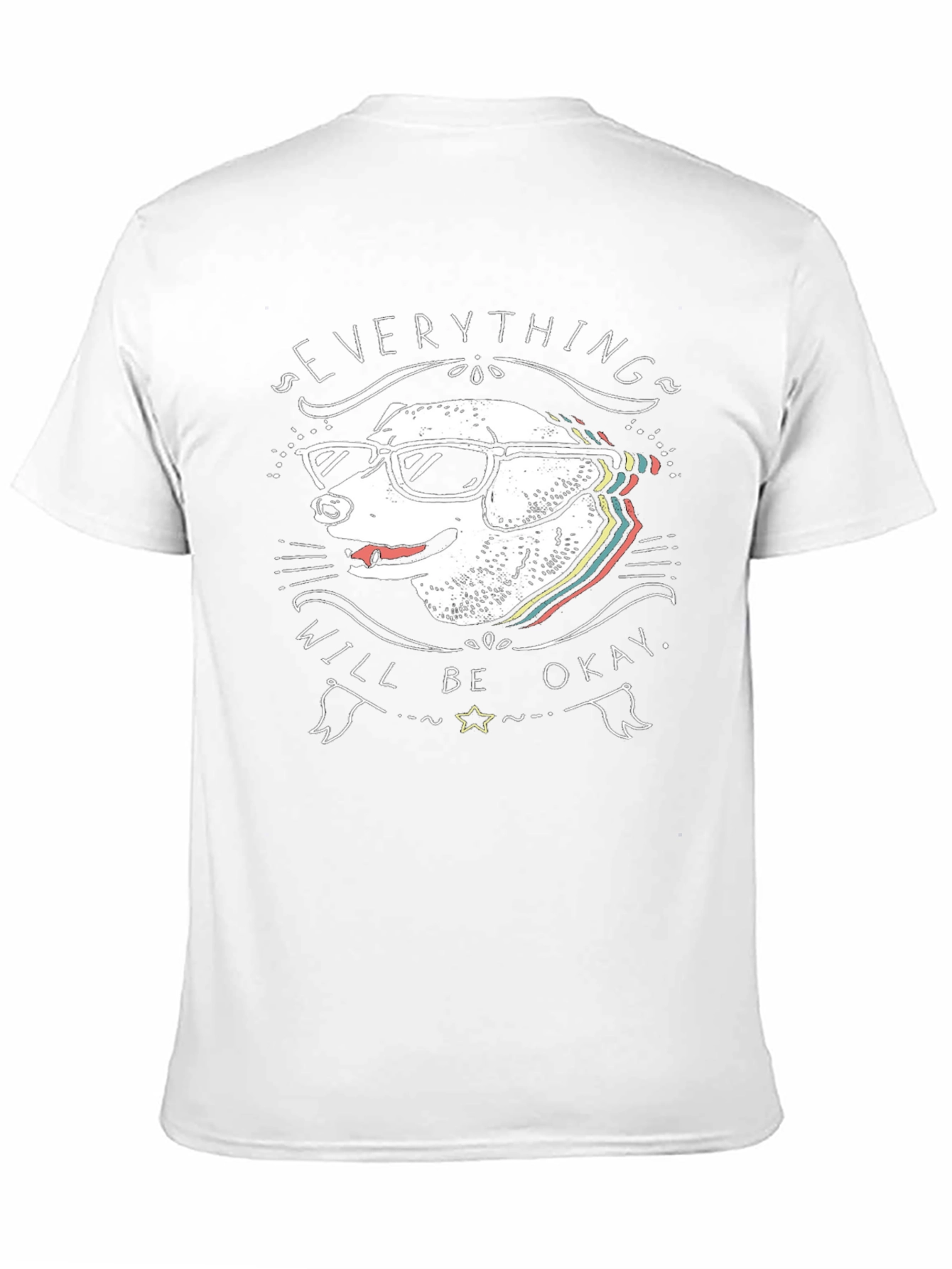 Dog with Glasses T-Shirt - Everything Will Be Okay