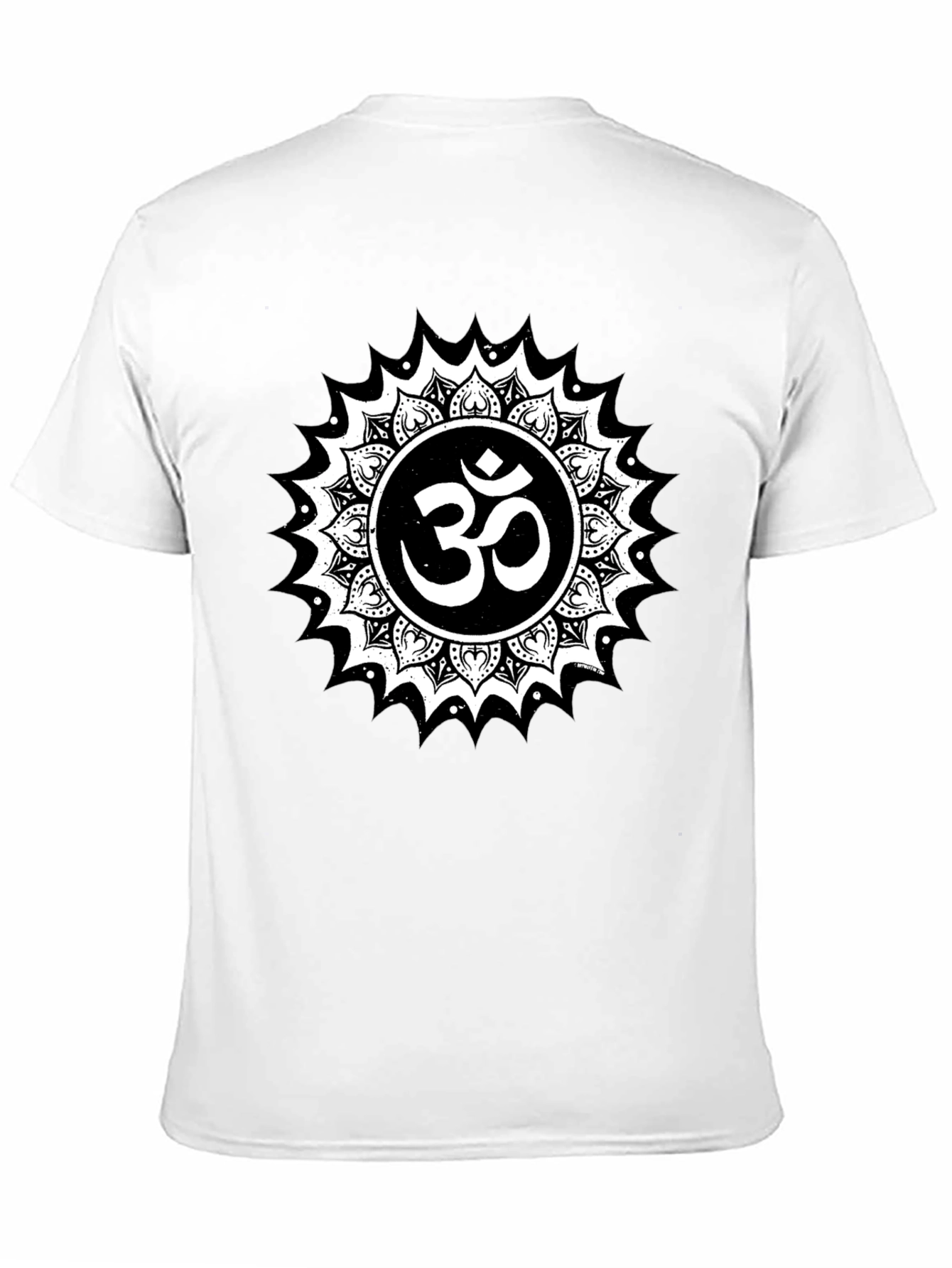 Om Mandala Graphic T-Shirt - Black Spiritual Design
