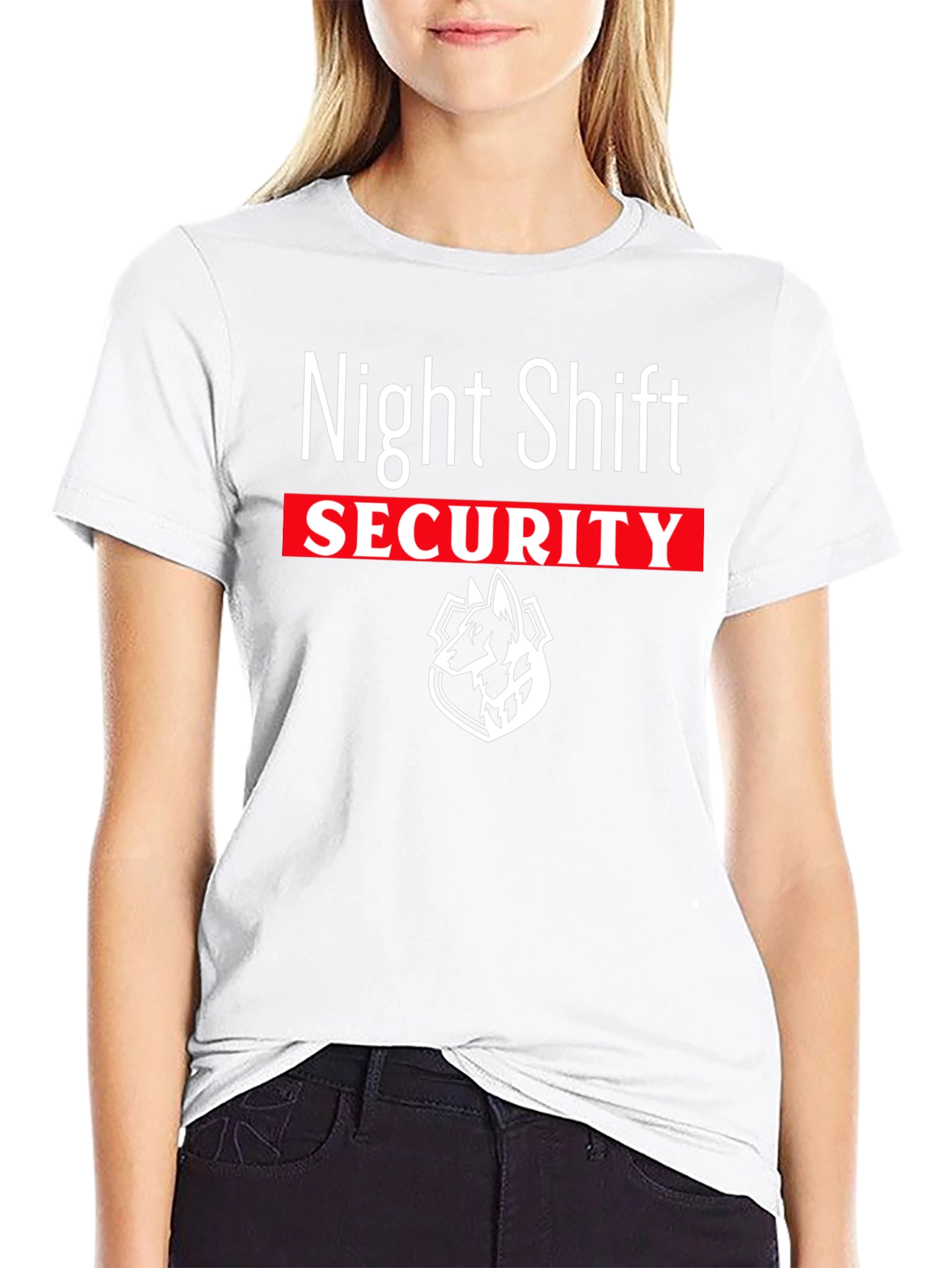 Night Shift Security T-Shirt - Guard Dog Design