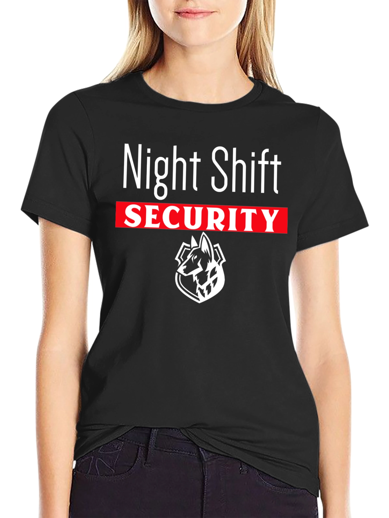 Night Shift Security T-Shirt - Guard Dog Design