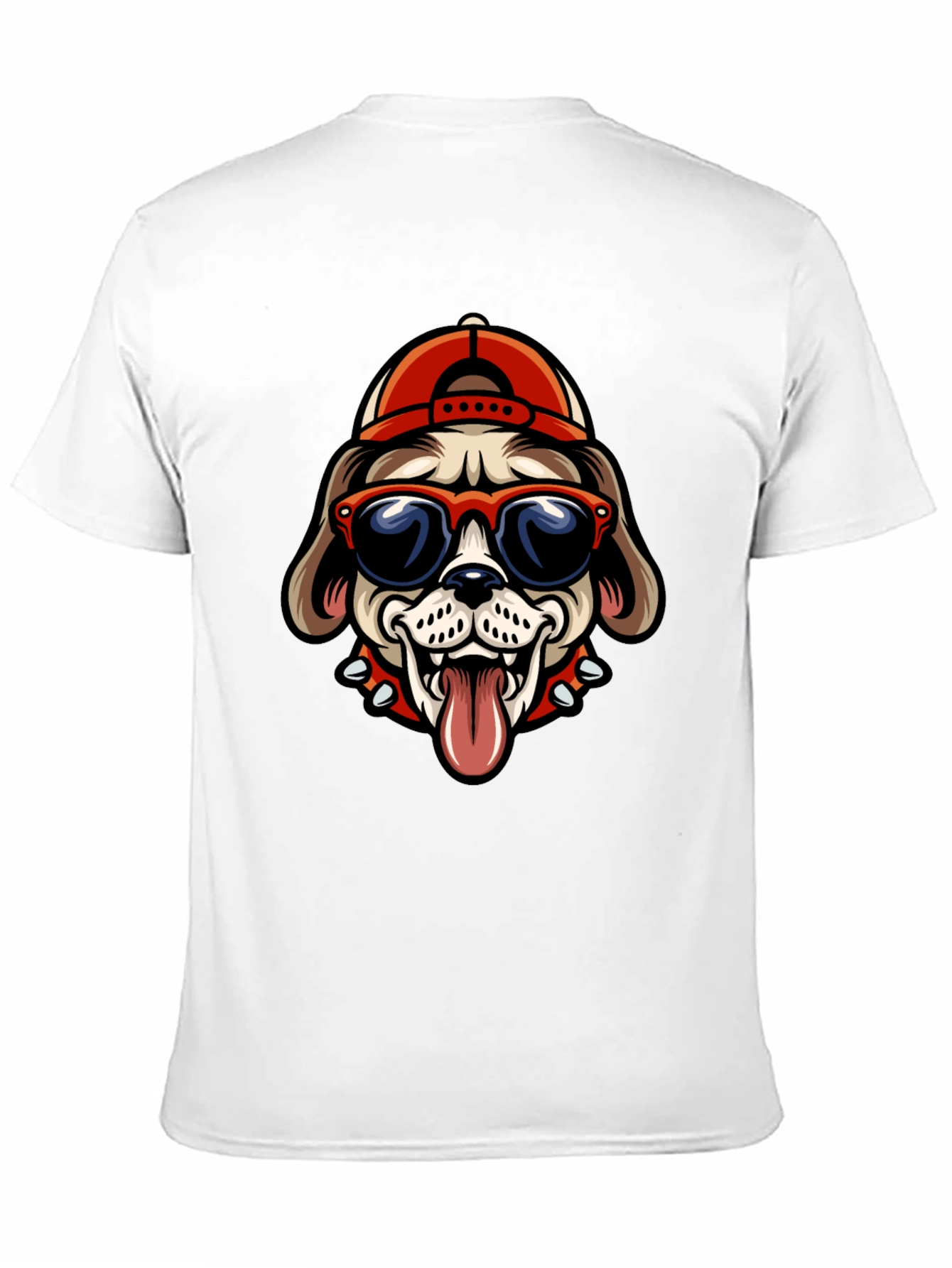 Cool Dog Tee: Cartoon Bulldog with Cap & Shades
