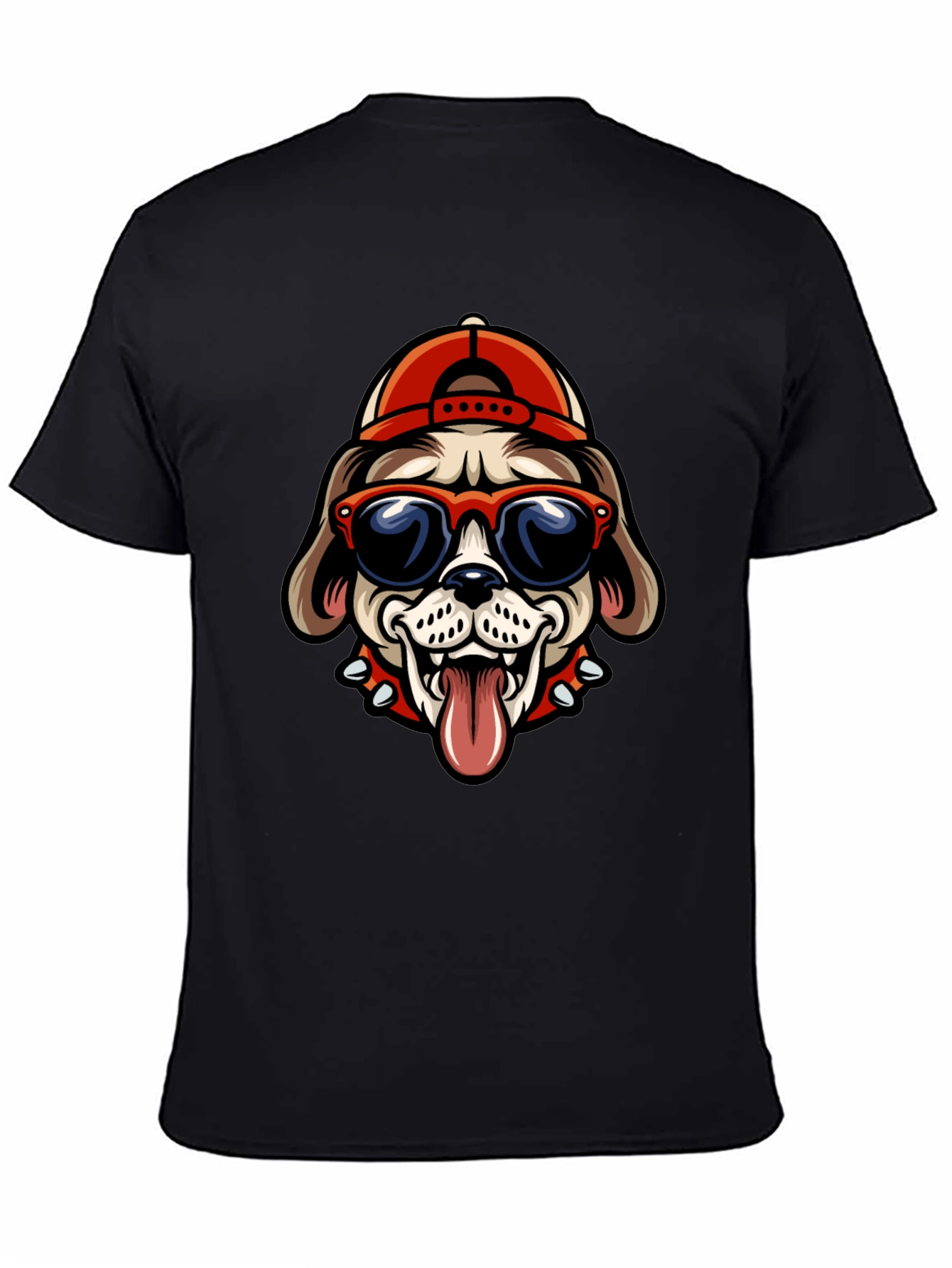 Cool Dog Tee: Cartoon Bulldog with Cap & Shades
