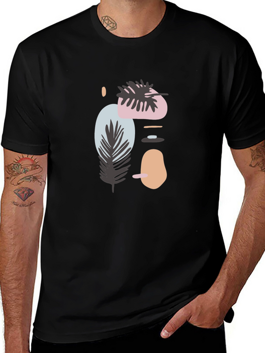 Abstract Art Graphic Print Crew Neck T-Shirt