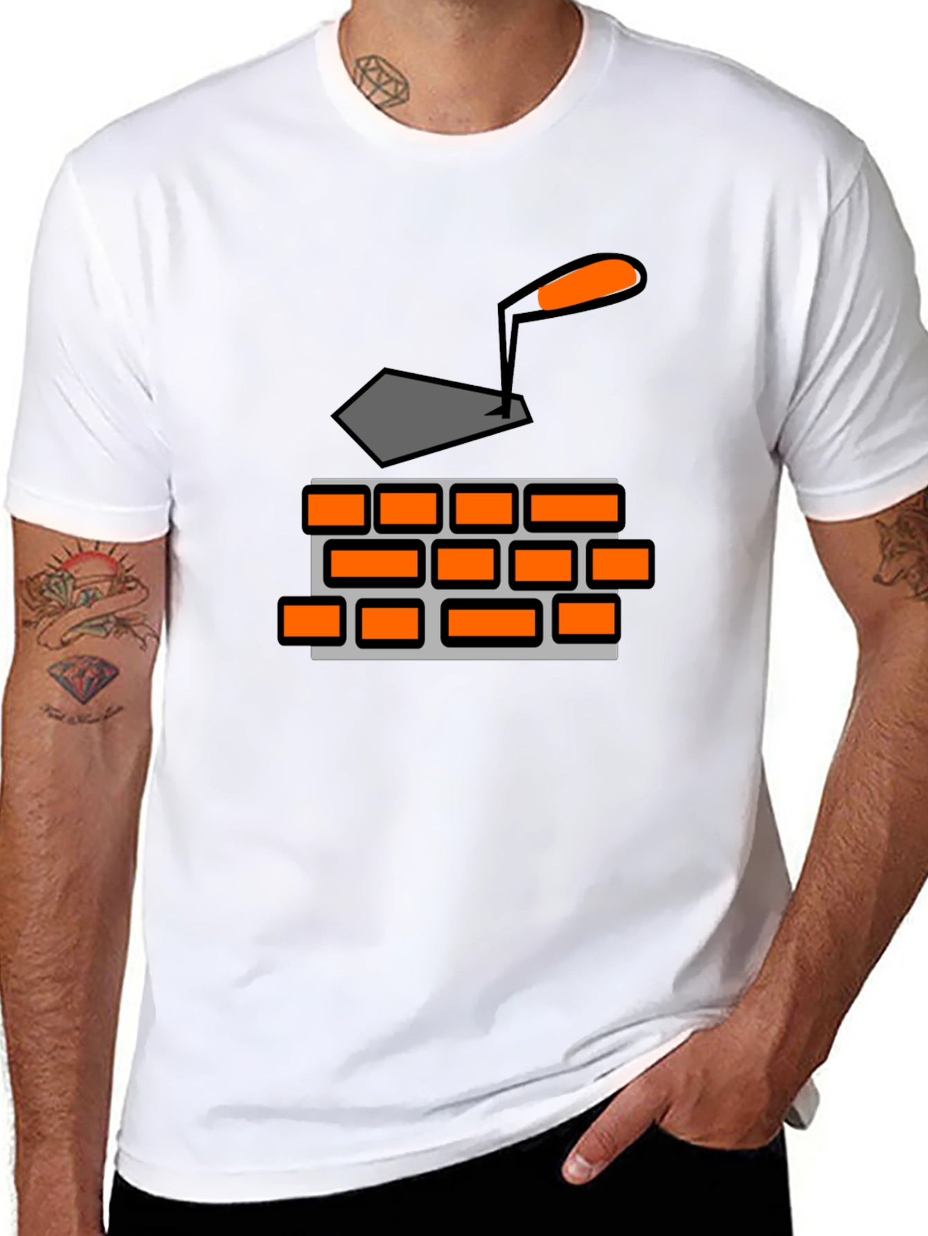 Bricklayer Graphic T-Shirt - Black