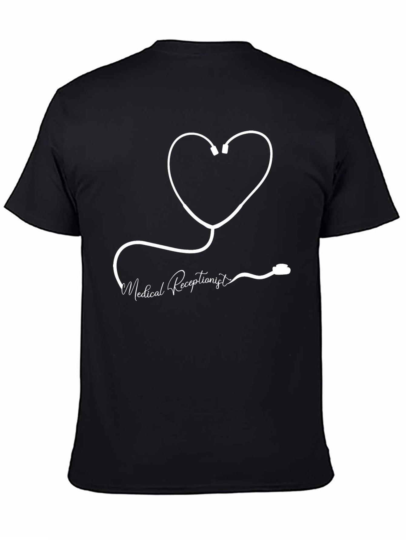 Medical Receptionist Heart Stethoscope T-Shirt