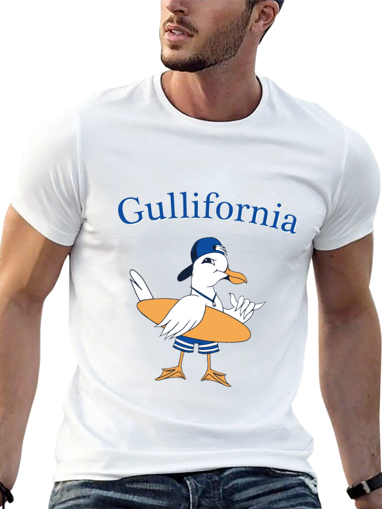 Gullifornia Graphic T-Shirt - Beach Surf Style