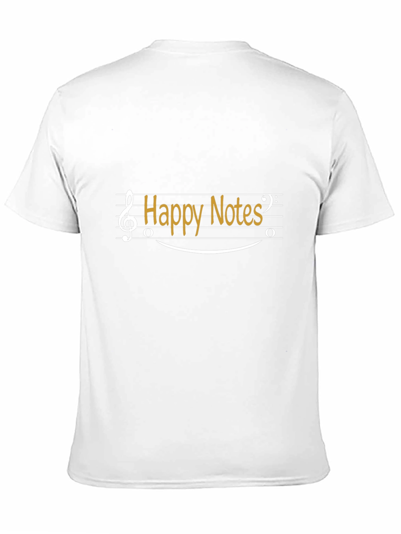 Happy Notes Graphic Tee - Black Cotton T-Shirt