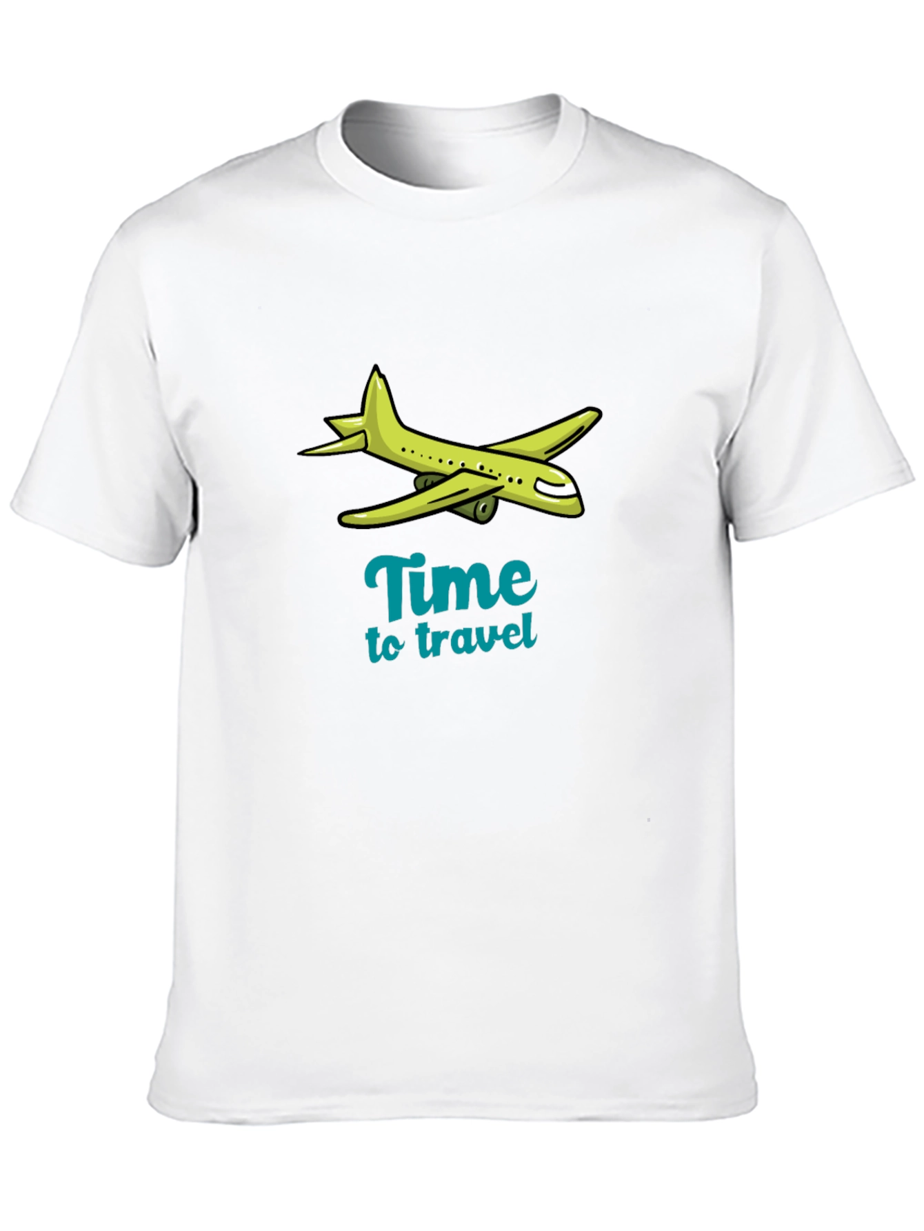 Time to Travel Graphic Tee - Airplane Design