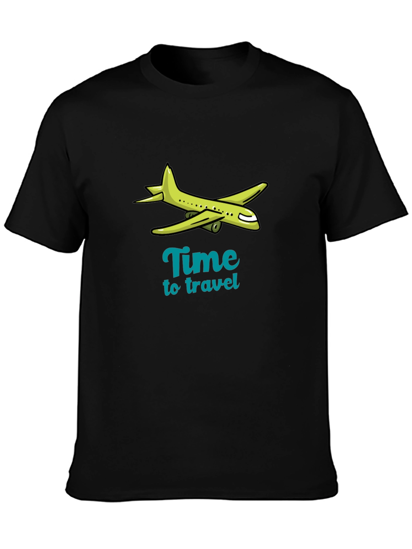 Time to Travel Graphic Tee - Airplane Design