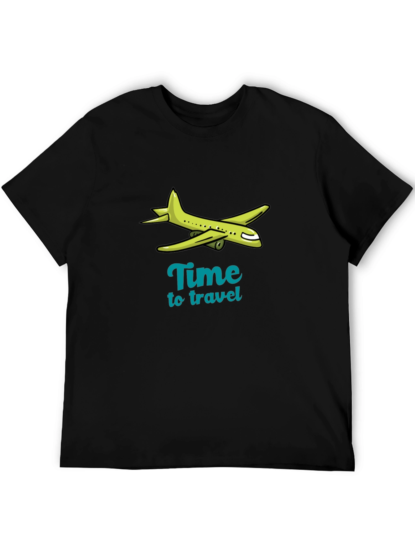 Time to Travel Graphic Tee - Airplane Design