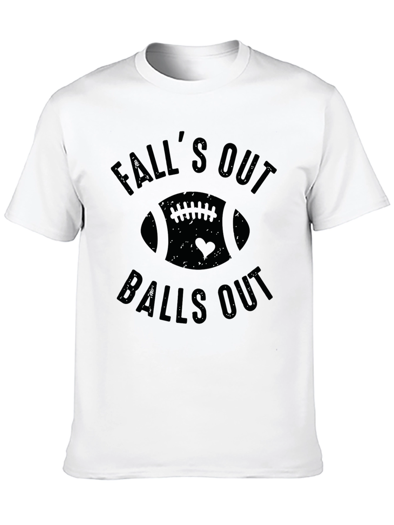 Falls Out Balls Out Black Graphic T-Shirt