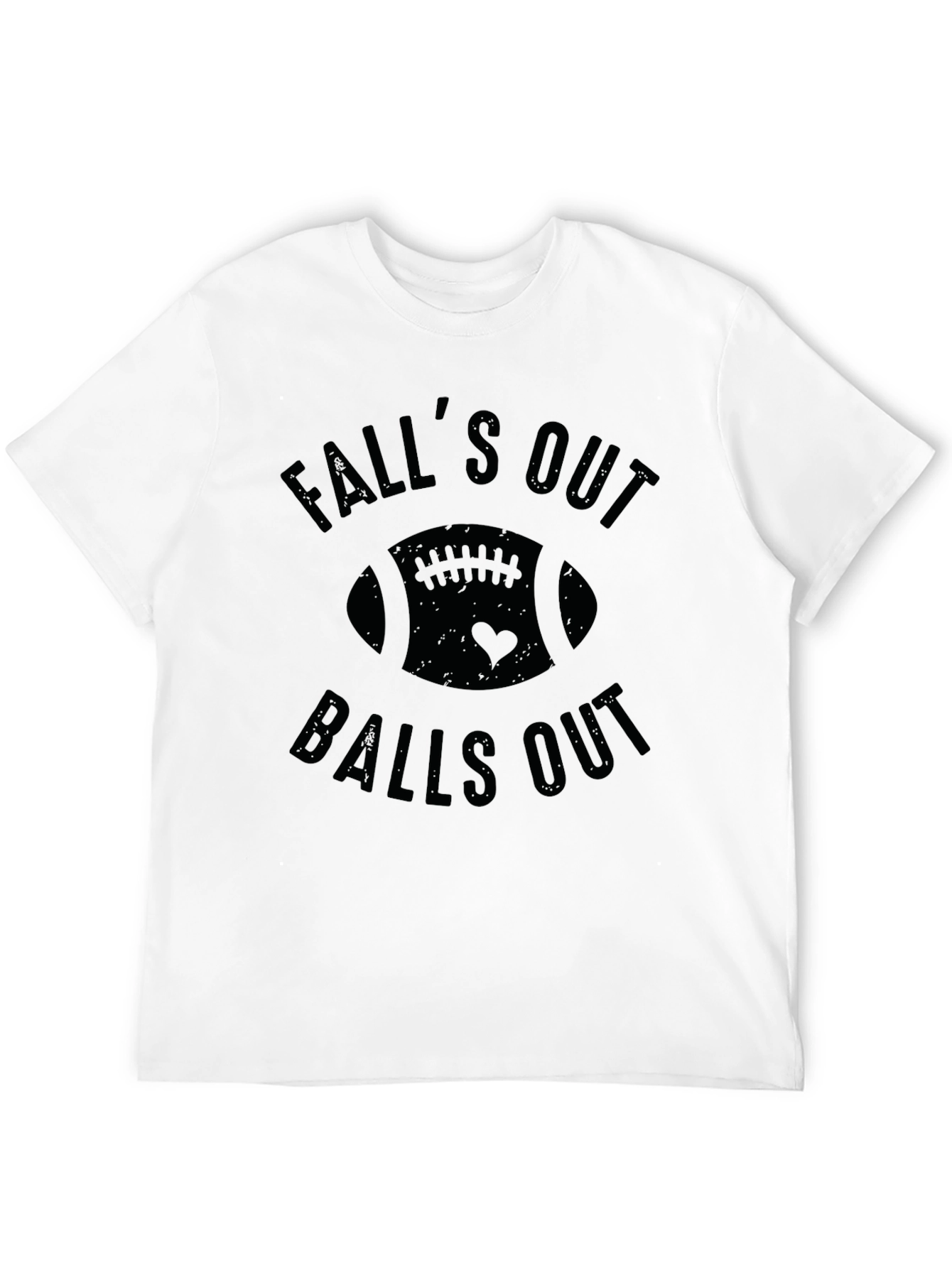 Falls Out Balls Out Black Graphic T-Shirt