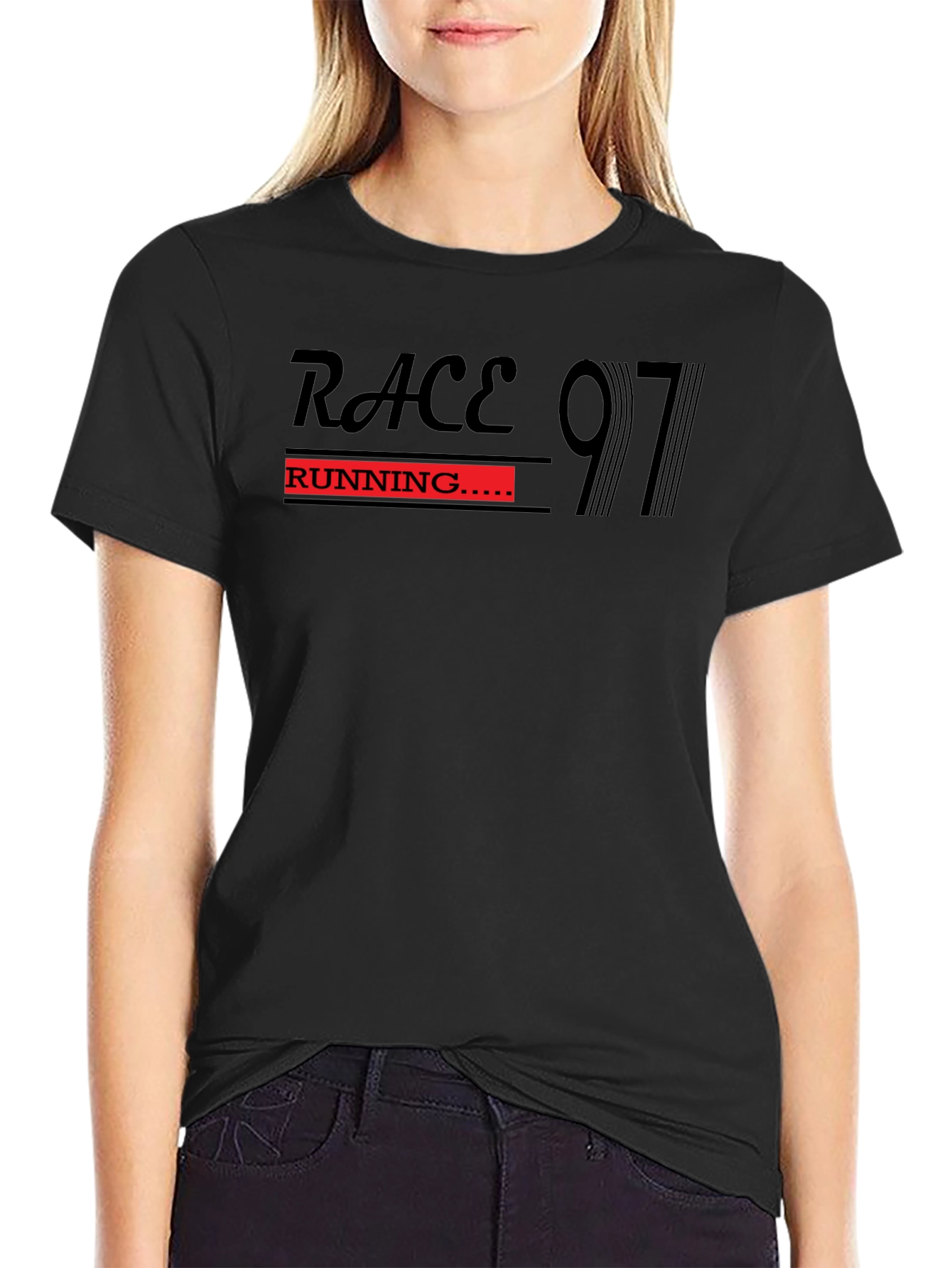 Race Running 97 Black T-Shirt