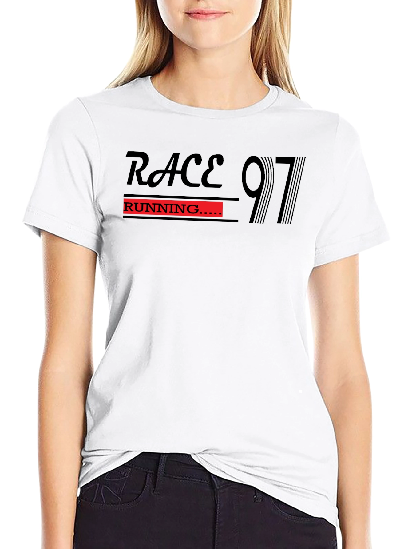 Race Running 97 Black T-Shirt