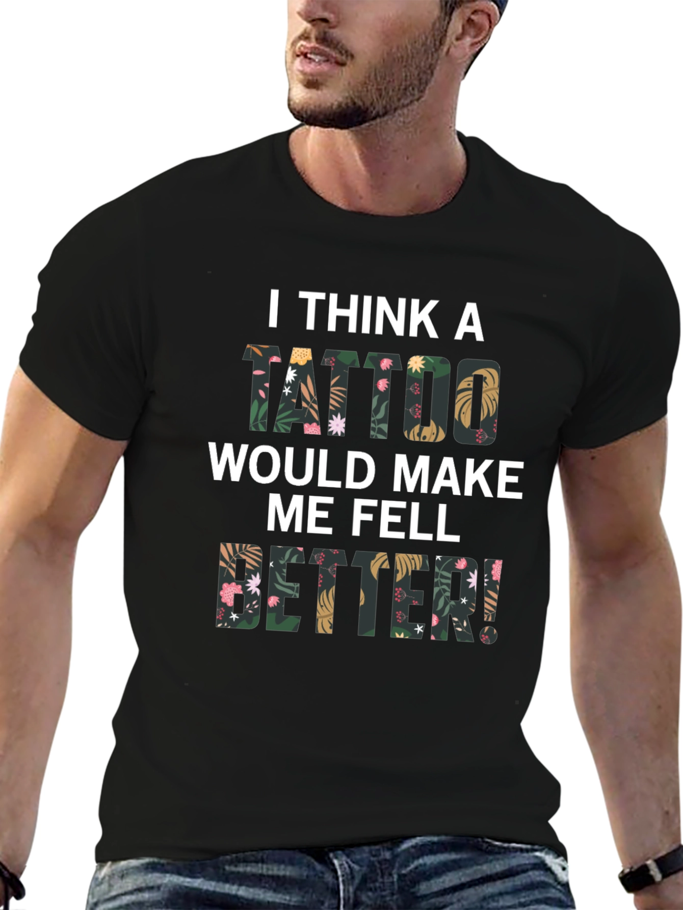Tattoo Motivation Graphic Tee - Black