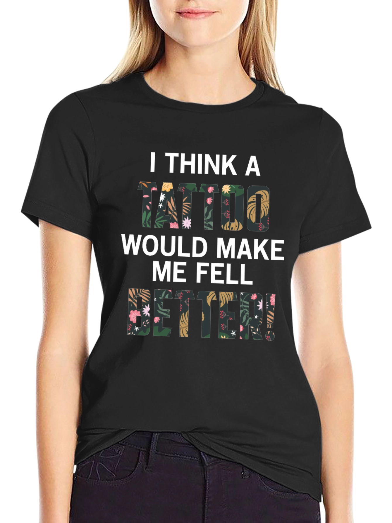 Tattoo Motivation Graphic Tee - Black