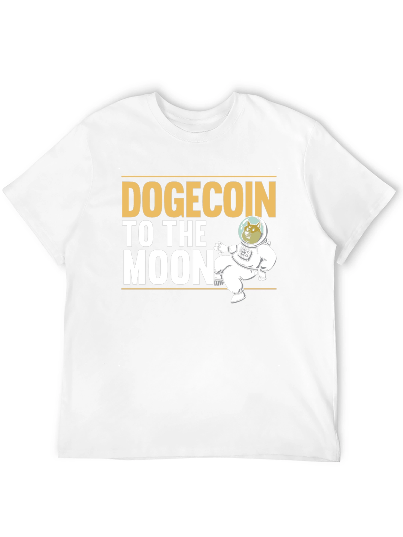 Dogecoin To The Moon Black T-Shirt