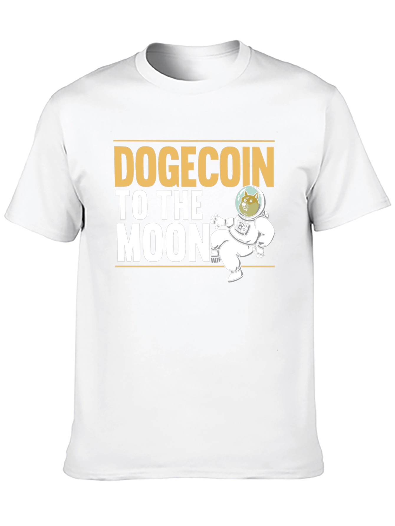 Dogecoin To The Moon Black T-Shirt
