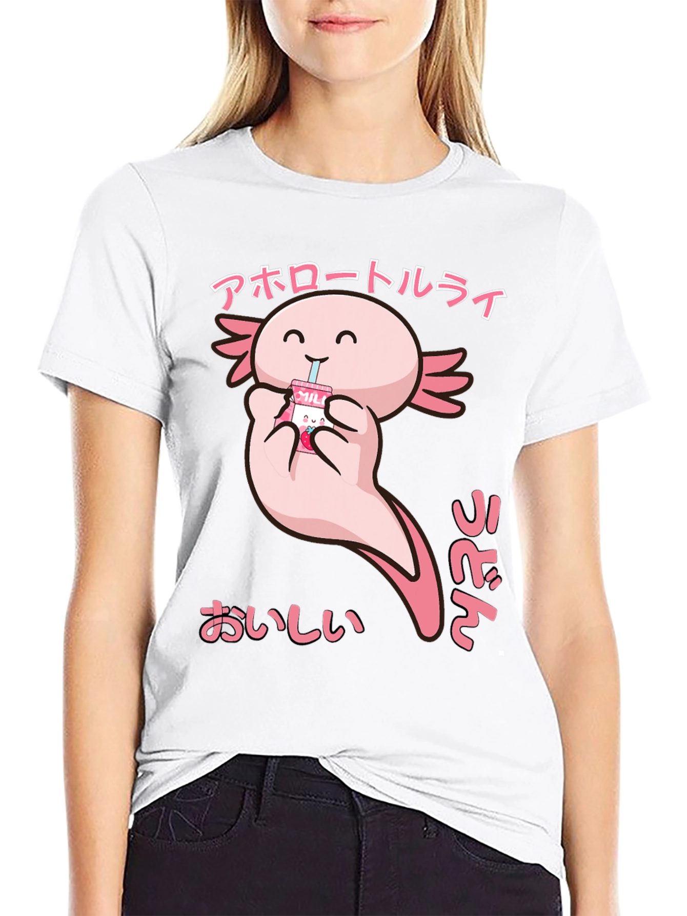 Axolotl Milk T-Shirt - Cute Kawaii Style