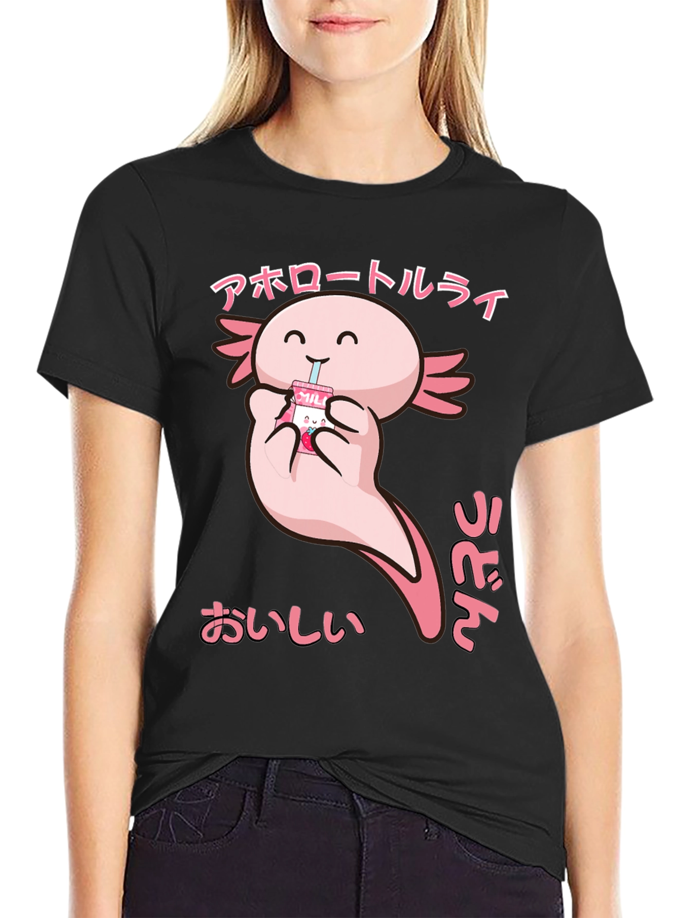 Axolotl Milk T-Shirt - Cute Kawaii Style